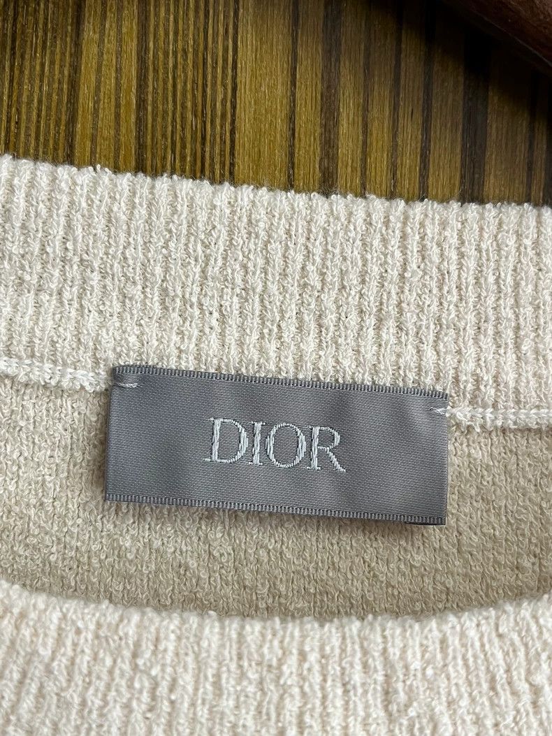 Dior beige dior unisex t-shirt with logo Size US M / EU 48-50 / 2 - 2 Thumbnail