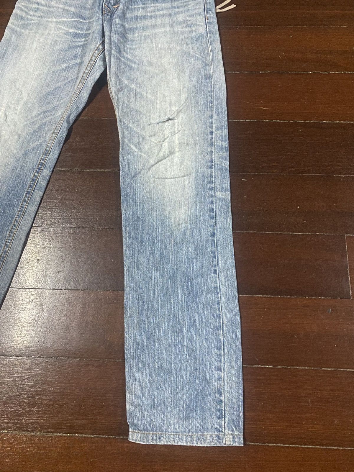 Edwin Thrashed Dirty Mud Edwin Exclusive Vintage Baggy Jeans🇯🇵 Size US 28 / EU 44 - 4 Thumbnail