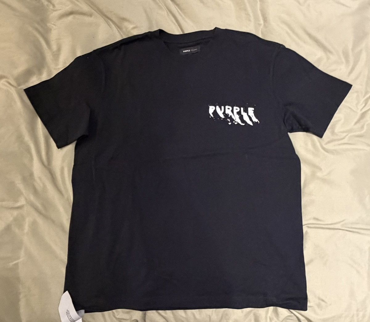 Purple Brand Logo Print Cotton Tshirt