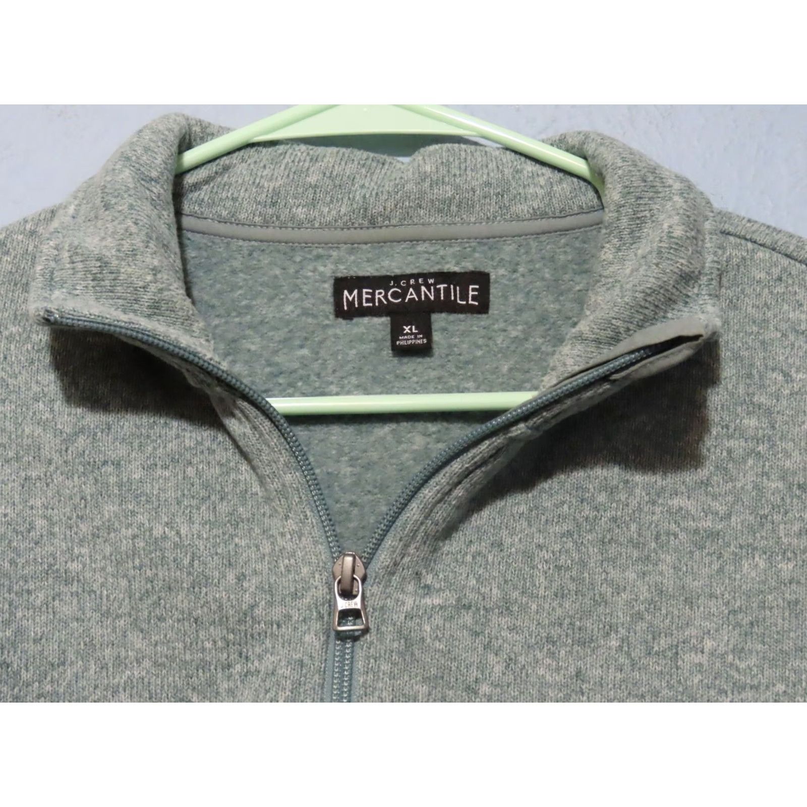 J.Crew J.CREW Mercantile Sweater Men XL Green Fleece Mock Neck Pullover Long Sleeve Casual Knit Ready-to-Wear Size US XL / EU 56 / 4 - 4 Thumbnail