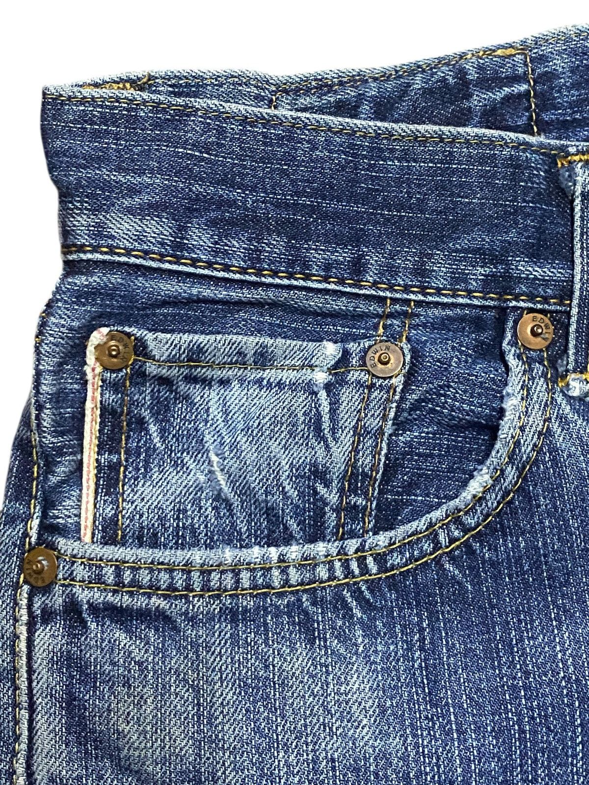 Junya Watanabe Vintage Japanese Brand Edwin 505 zxx Selvedge Distressed Size US 30 / EU 46 - 7 Thumbnail