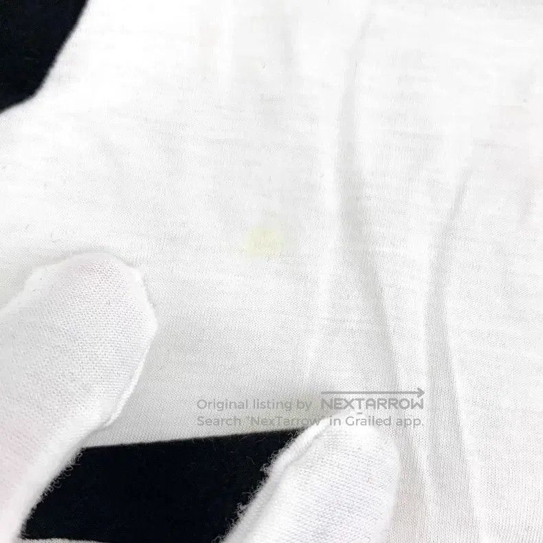 Saint Laurent Paris Saint Laurent Paris White Logo Printed Cotton Crew Neck Sh Size US XS / EU 42 / 0 - 9 Thumbnail