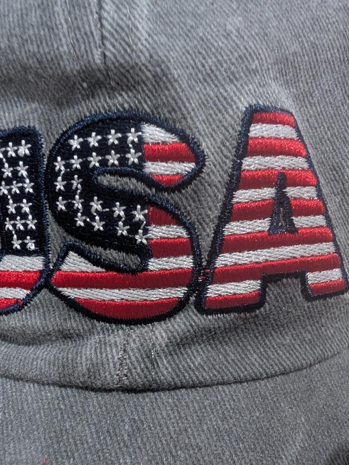 Other Gray USA Embroidered Trucker Hat Size ONE SIZE - 3 Thumbnail