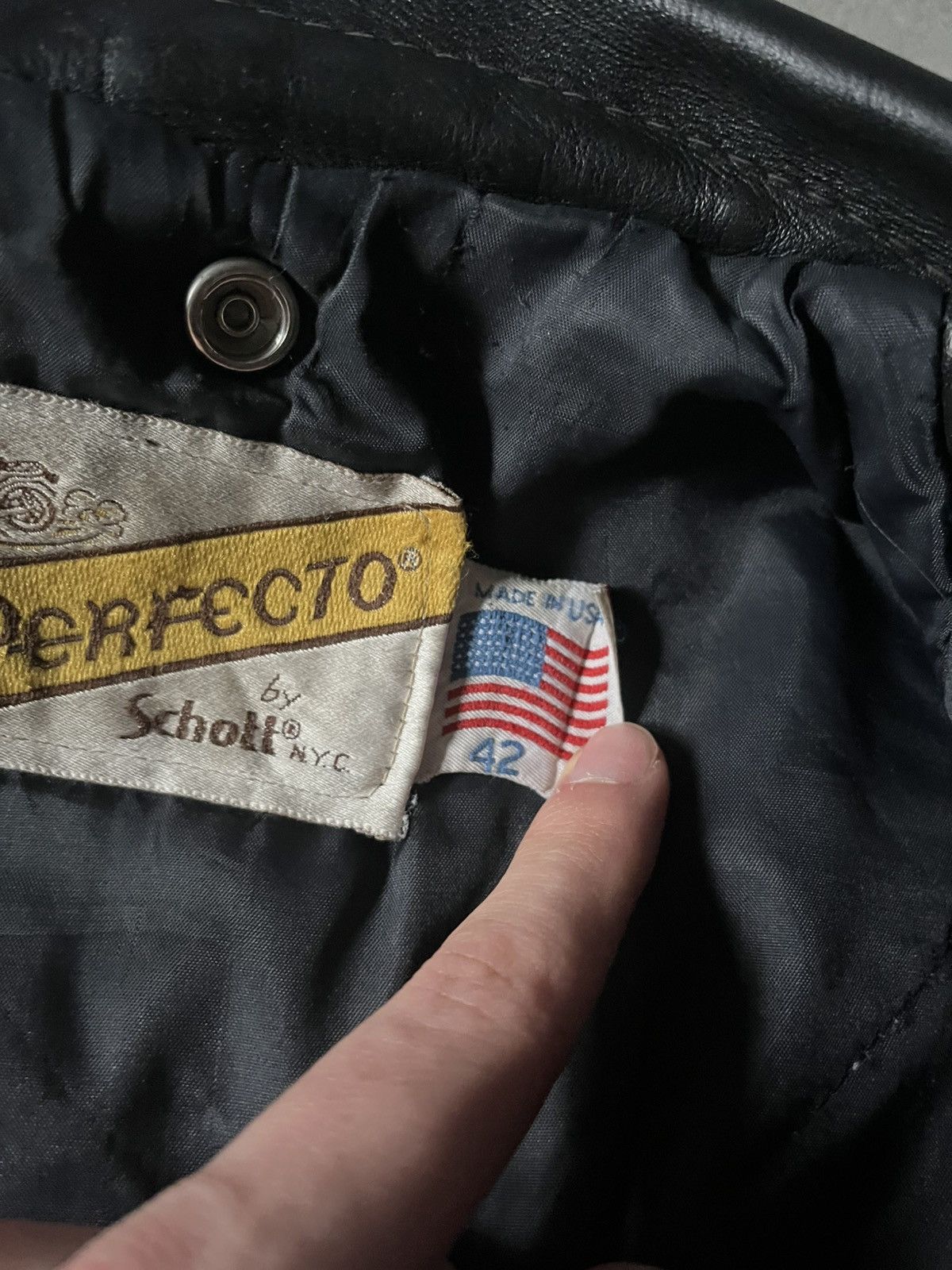 Schott Vintage Schott perfecto ramones leather jacket black Size US S / EU 44-46 / 1 - 16 Thumbnail