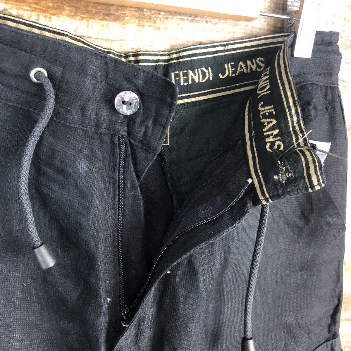 Fendi DL Fendi Jeans Black Cargo Multipocket Pants #A2595 Size US 26 / EU 42 - 13 Thumbnail