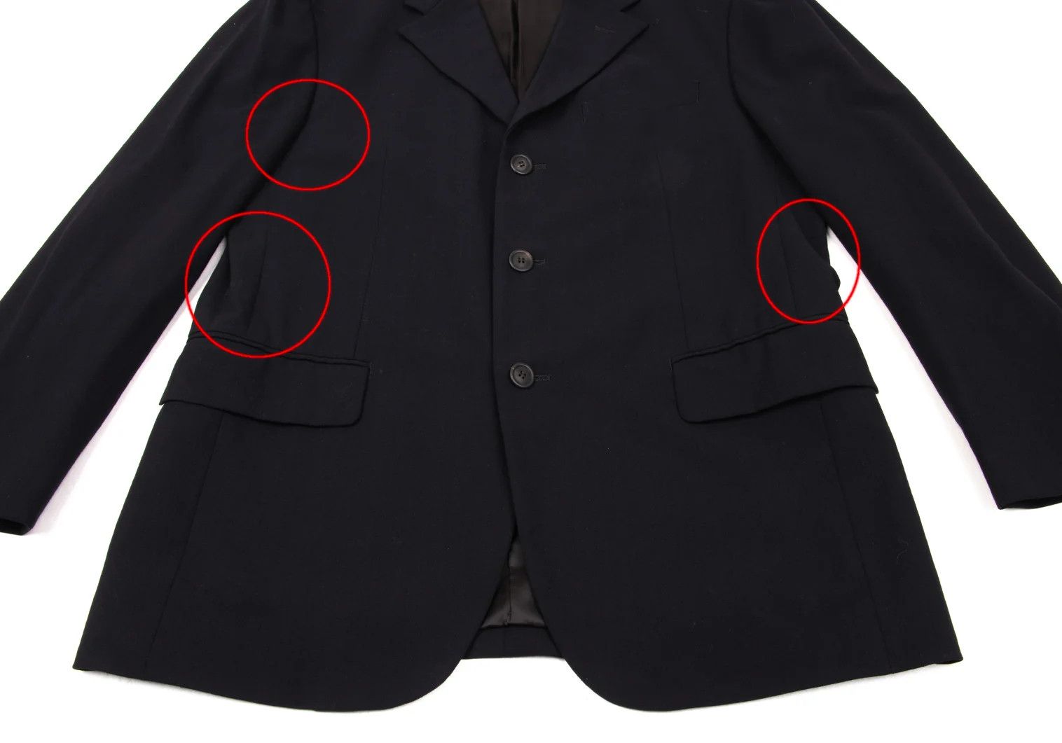 Issey Miyake Wool 3-Button Jacket in Navy Blue Size US L / EU 52-54 / 3 - 9 Thumbnail