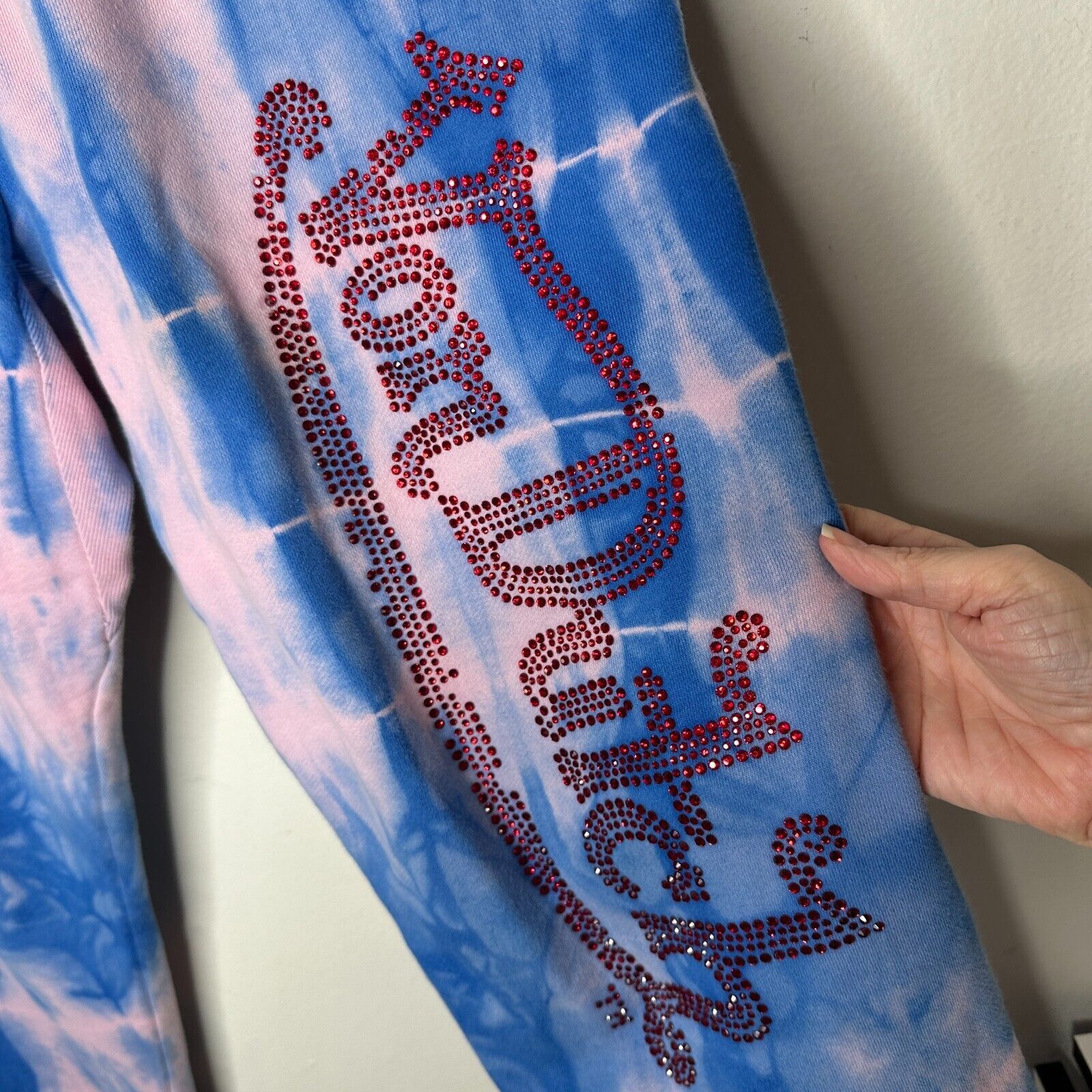 Von Dutch Von Dutch SET Blue Pink Tie Dye Red Logo Hoodie & Pants Size M / US 6-8 / IT 42-44 - 8 Thumbnail