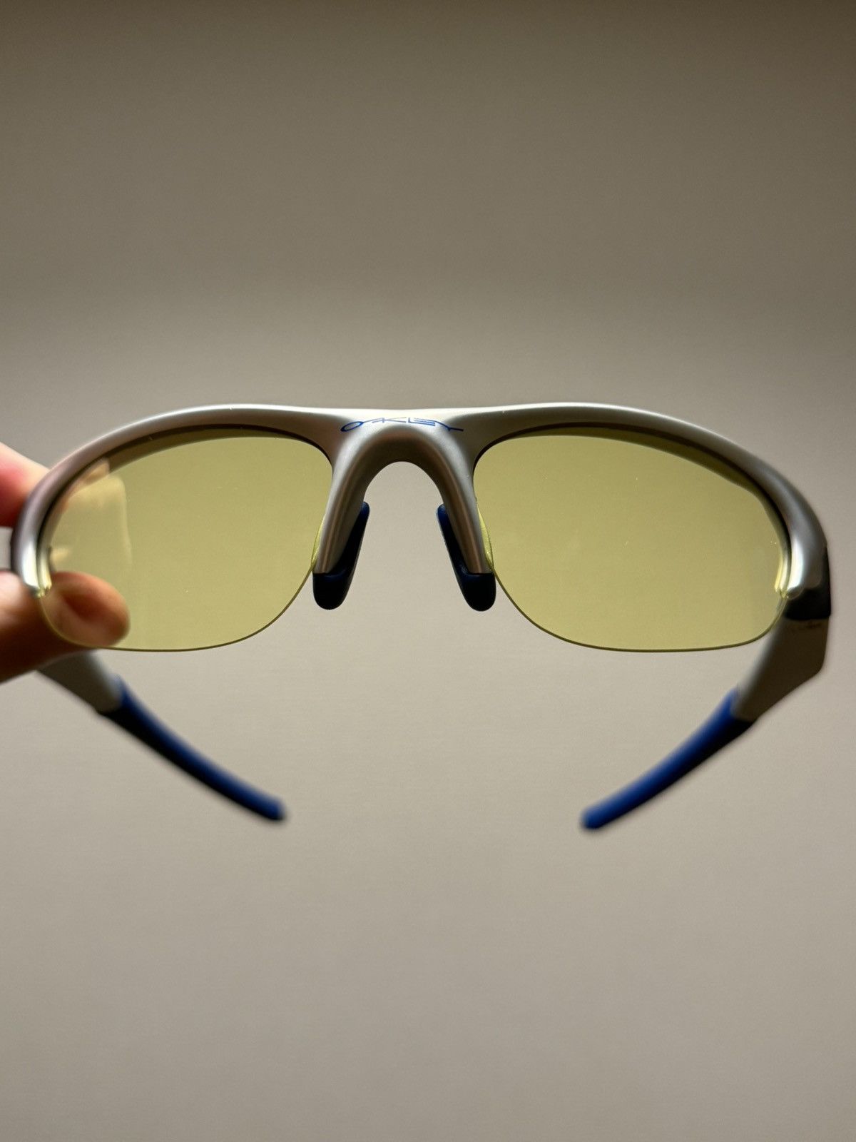 Oakley OAKLEY HALF JACKET SILVER BLUE SUNGLASSES Size ONE SIZE - 2 Thumbnail