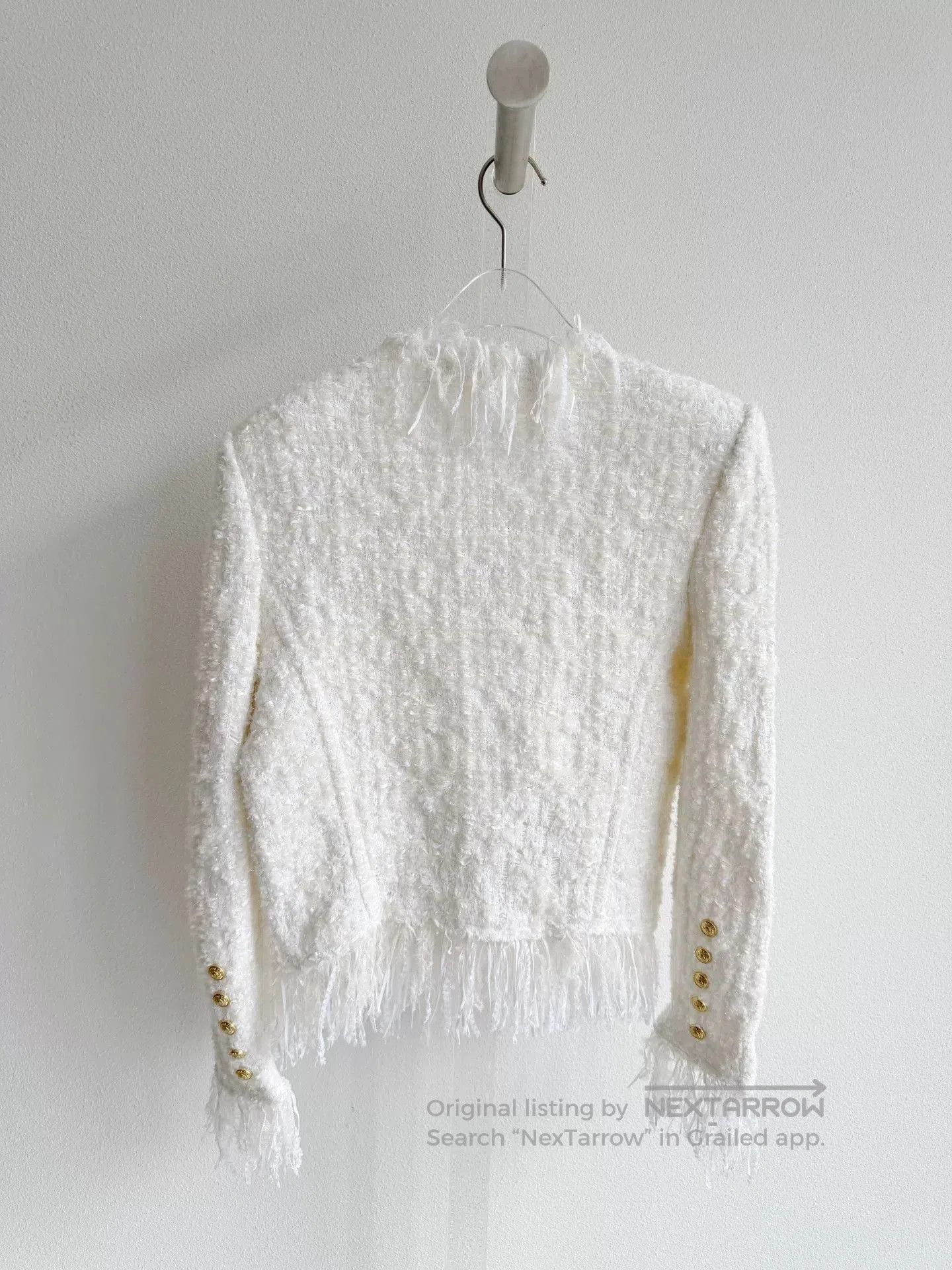 Balmain Balmain White Fringe Jacket. Size S / US 4 / IT 40 - 3 Thumbnail