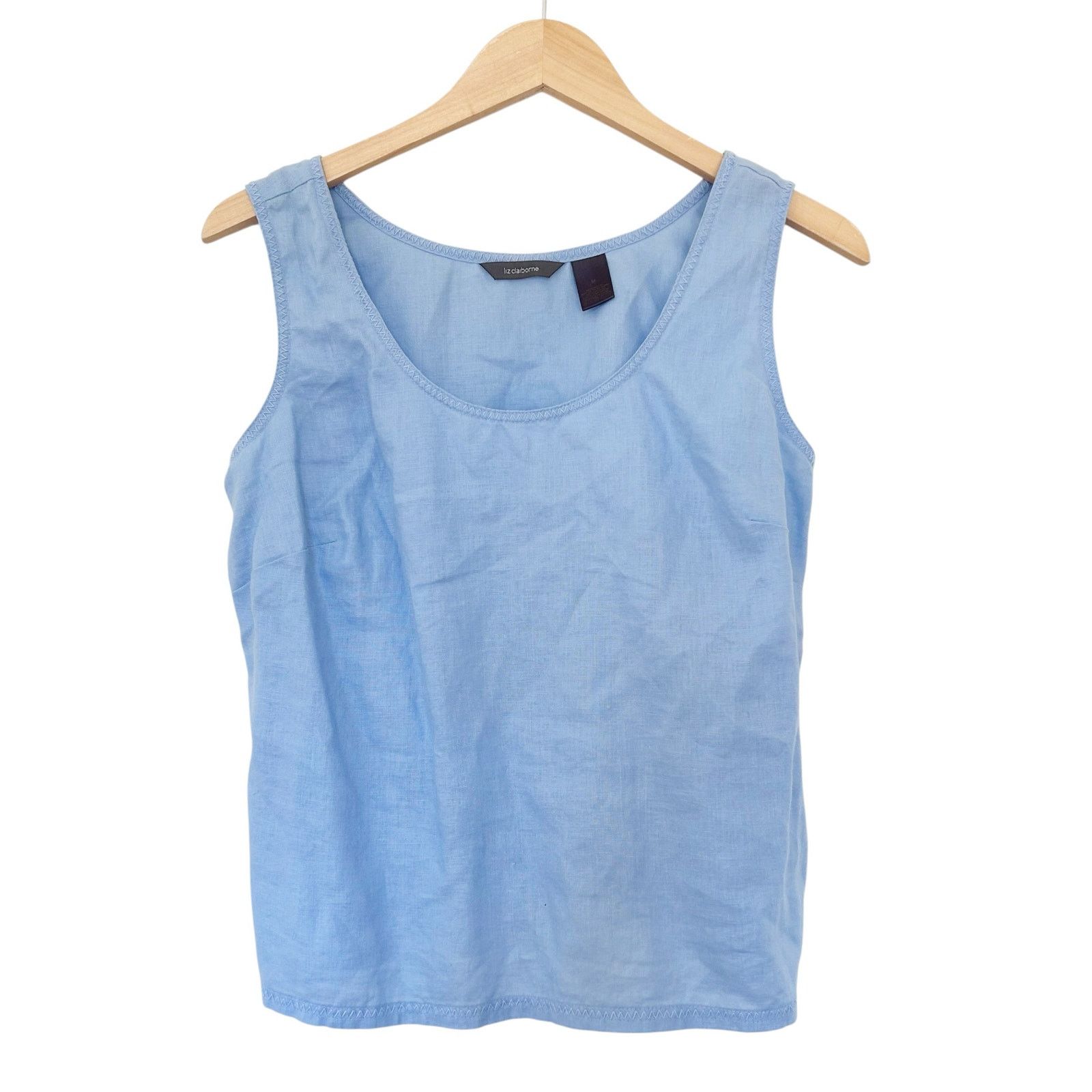 Other Liz Claiborne Blue 100% Linen Tank Top & Button Down Set M Size M / US 6-8 / IT 42-44 - 1 Thumbnail