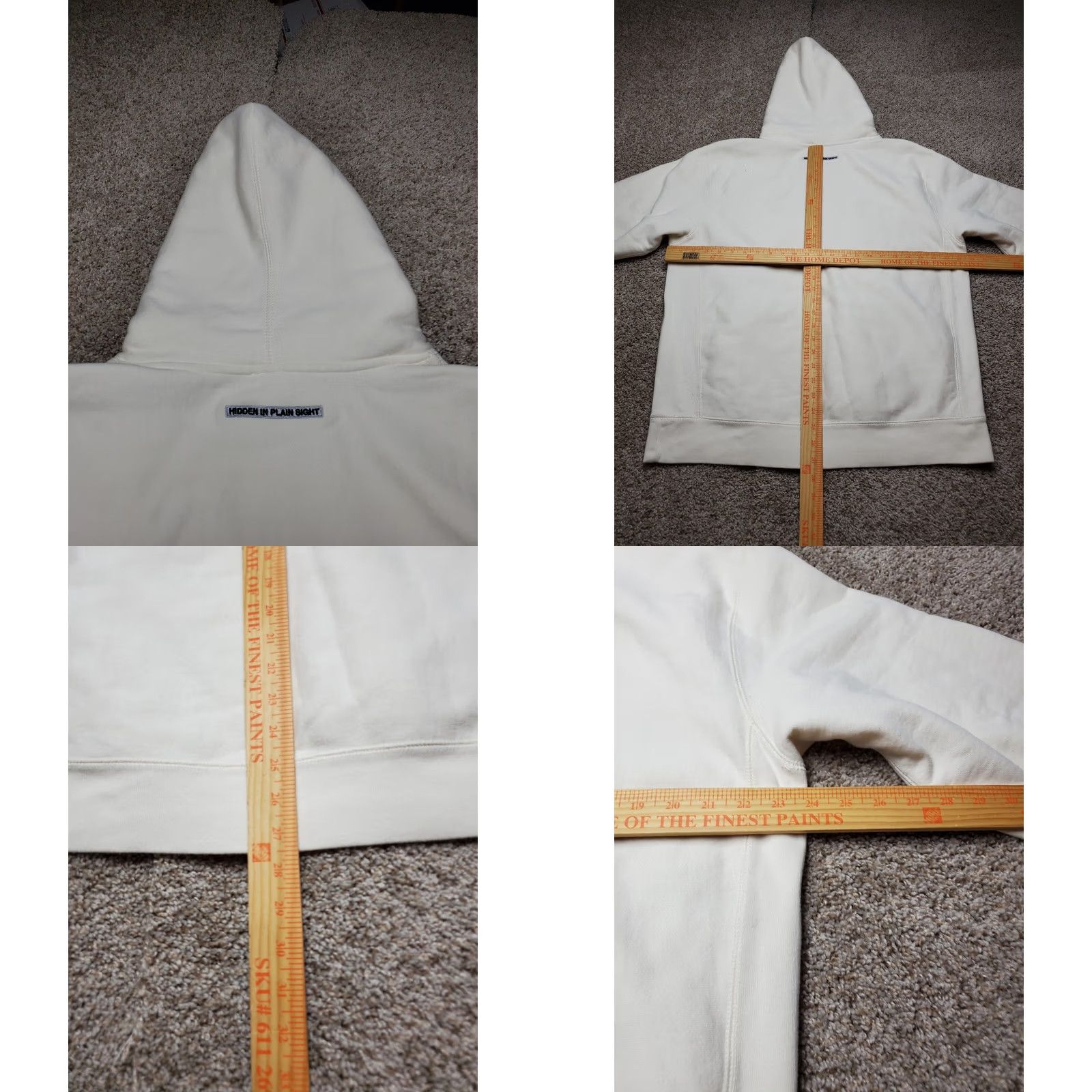 J Brand Cloak Hoodie XL Mens Ivory Pullover Long Sleeve Hooded Pockets Logo Embroidered Fall Winter Regular Men Size US XL / EU 56 / 4 - 9 Thumbnail