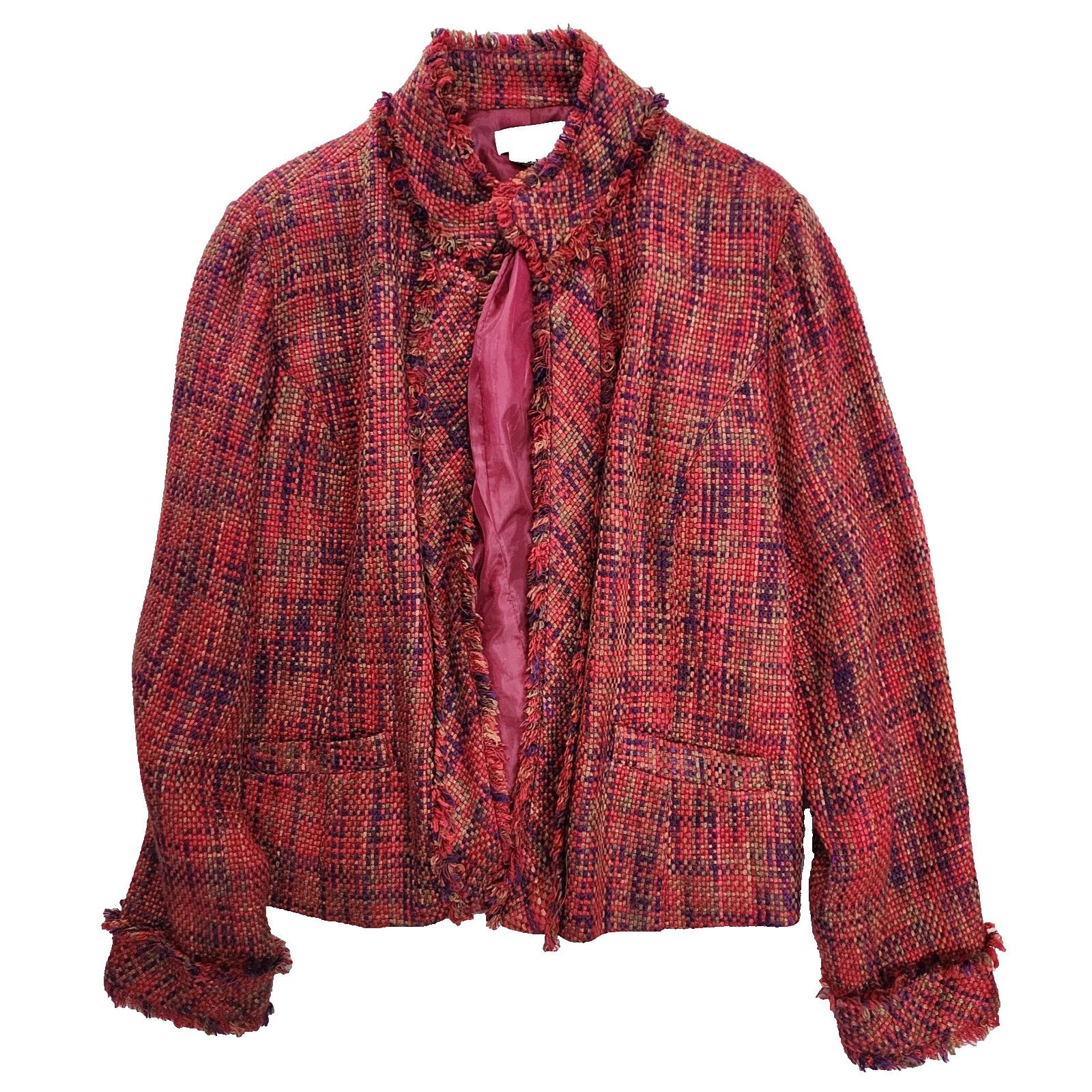Coldwater Creek Coldwater Creek Boucle Tweed Blazer Women XL Red Open Jacket Size XL / US 12-14 / IT 48-50 - 1 Thumbnail
