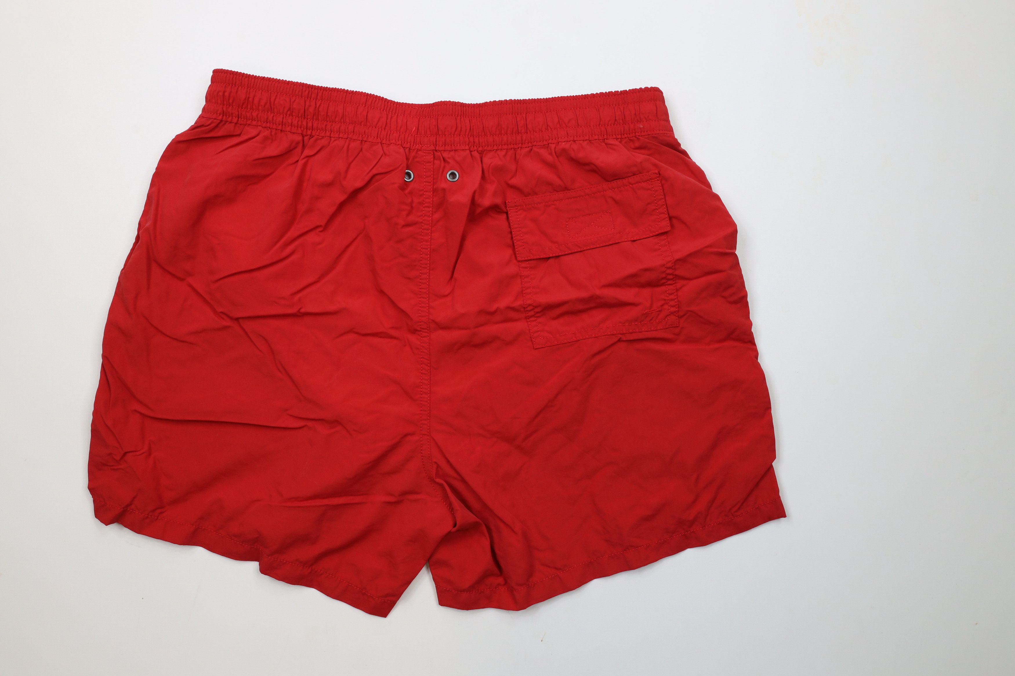 Ralph Lauren × Vintage Vintage 90s Ralph Lauren Above Knee Shorts Swim Trunks Red Size US 36 / EU 52 - 8 Thumbnail