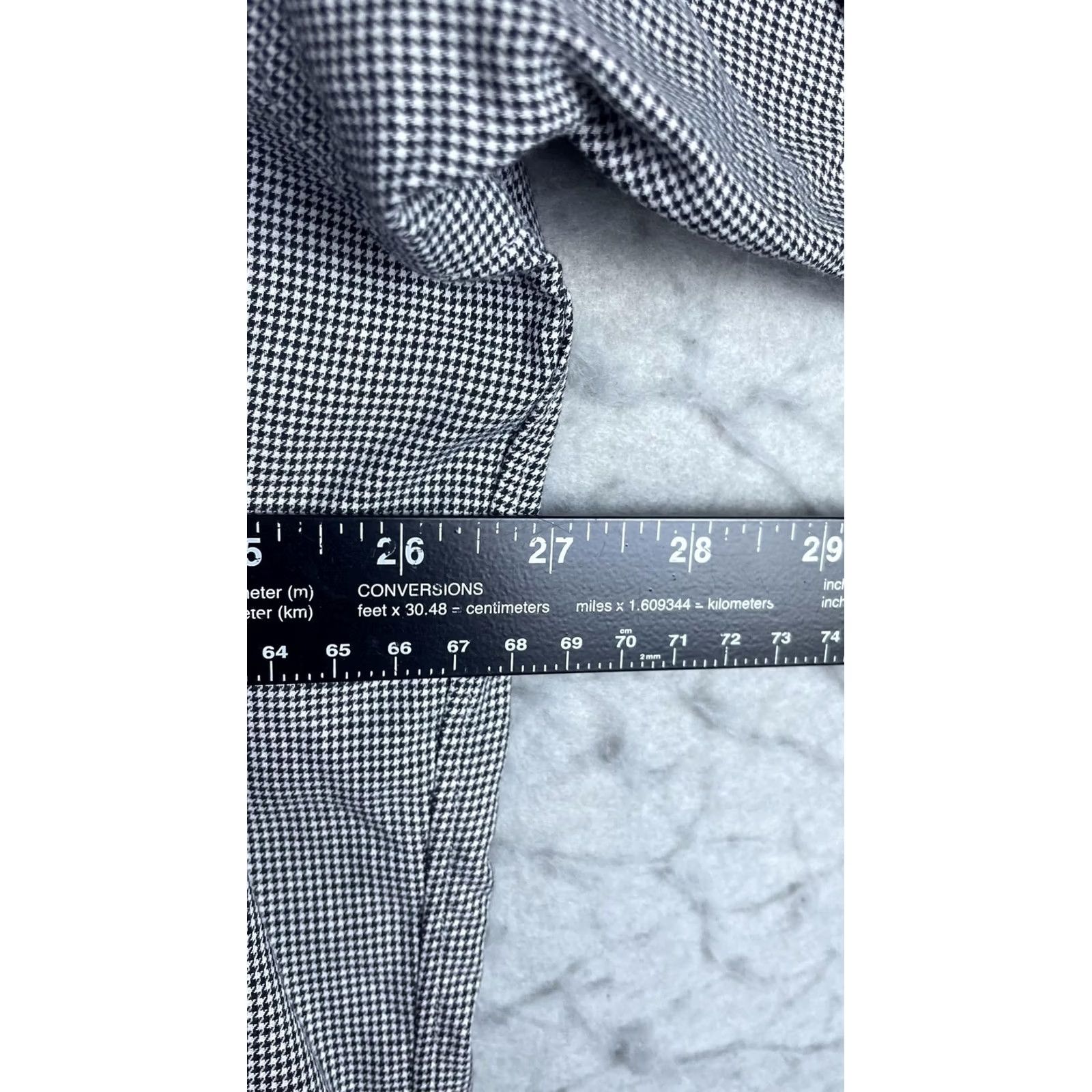 Ralph Lauren Ralph Lauren Yarmouth Shirt Mens 17.5 34/35 Gray Houndstooth Long Sleeve Size US XXL / EU 58 / 5 - 4 Thumbnail