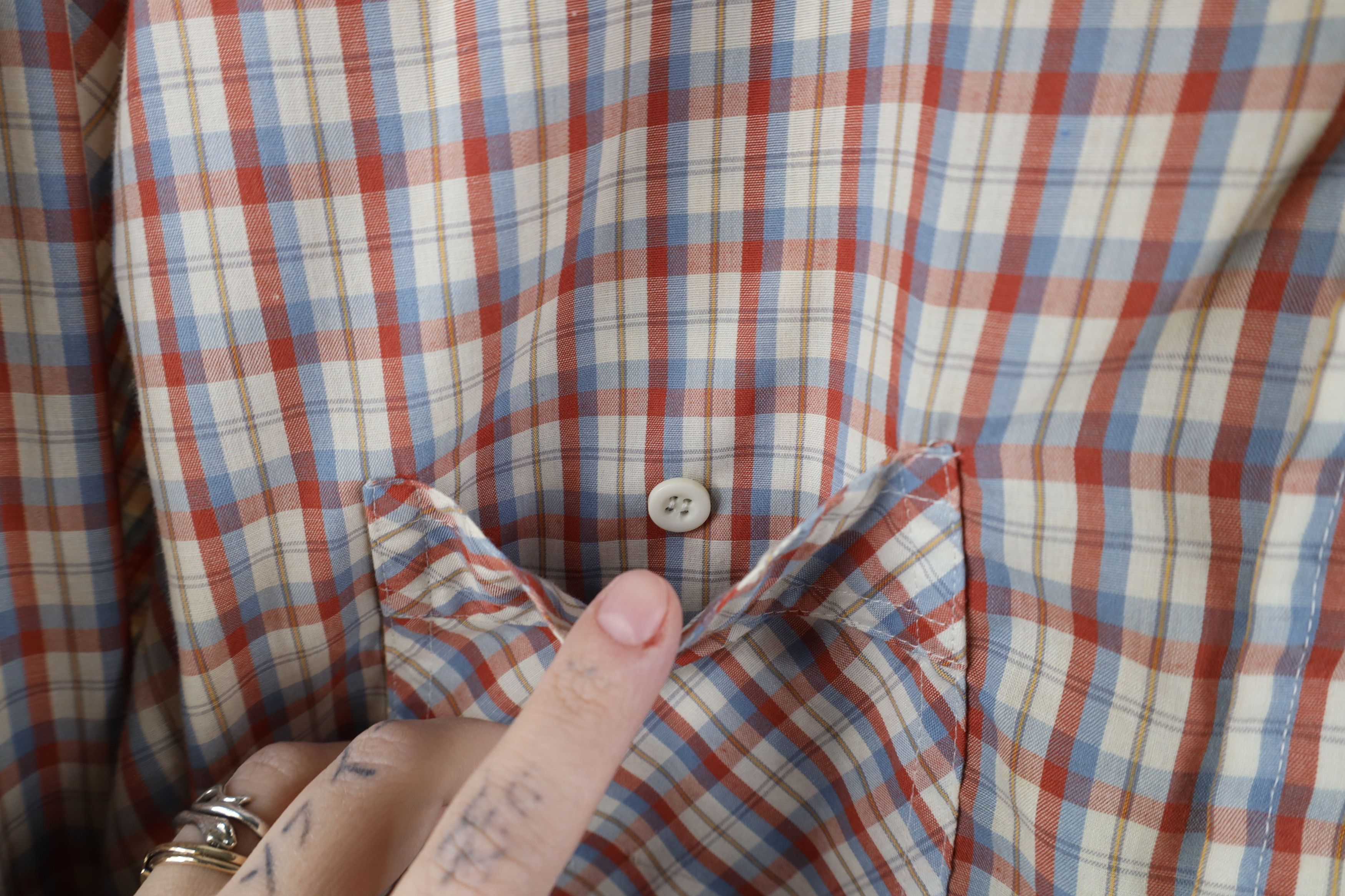 Wrangler Vintage 70s 80s Wrangler Western Collared Button Shirt Plaid Size US L / EU 52-54 / 3 - 5 Thumbnail