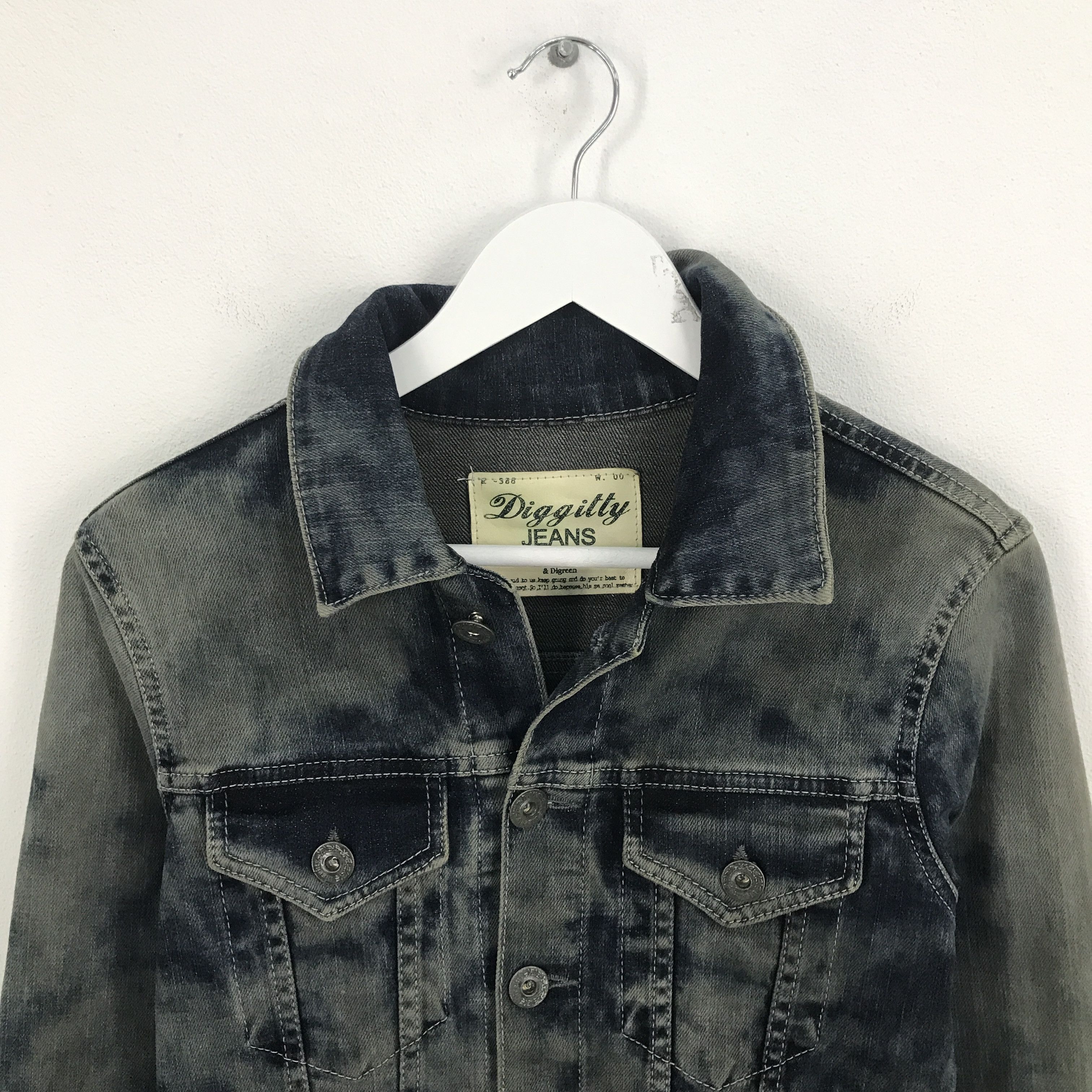 Black Label × Japanese Brand Rare Diggttiy jeans denim jacket Size US S / EU 44-46 / 1 - 2 Thumbnail