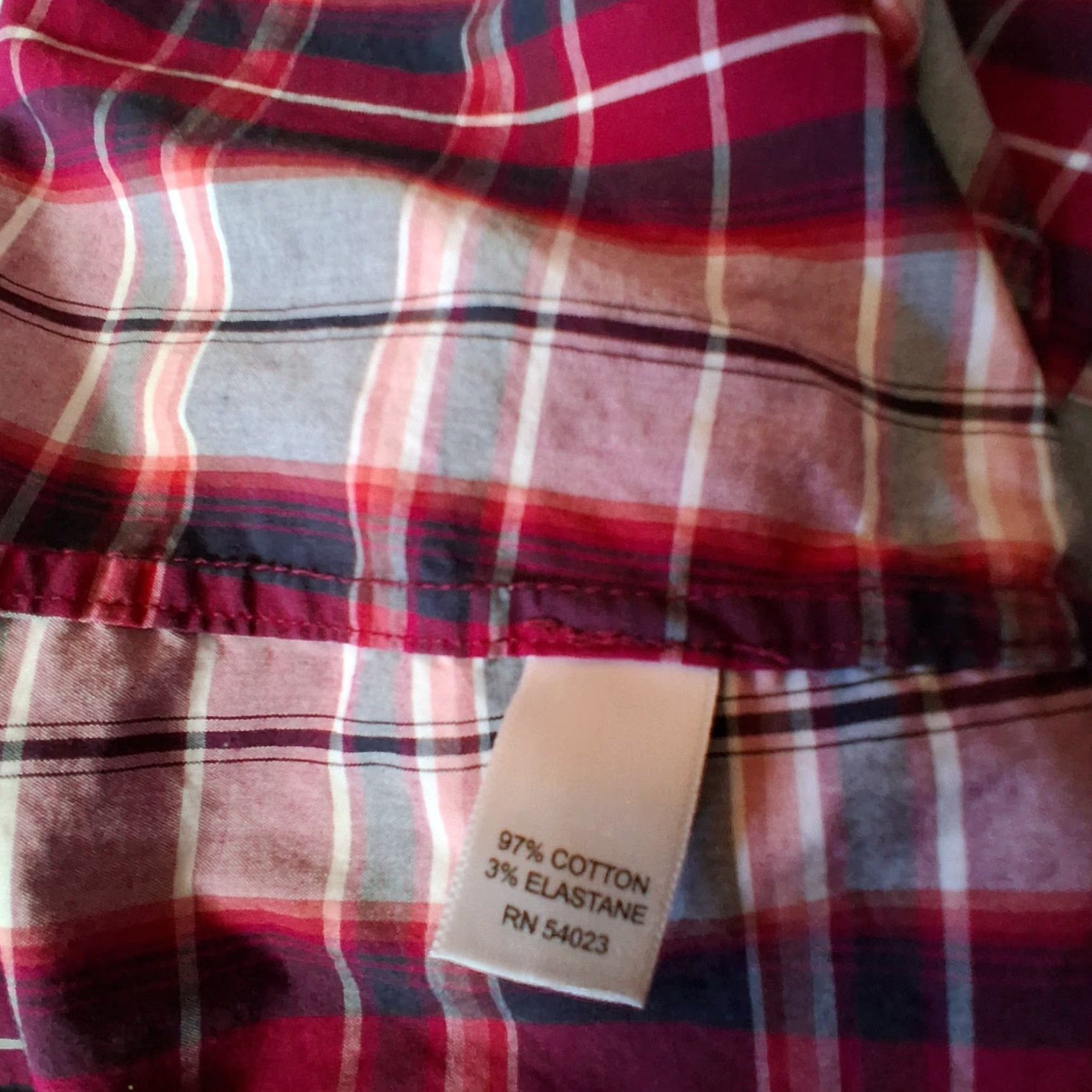 Banana Republic Banana Republic Shirt Men XL Red Plaid Button-Up Long Sleeve Collared Shirt, Button Front, Cotton Blend, Preppy, Office Wear, Business Casual Size US XL / EU 56 / 4 - 7 Thumbnail