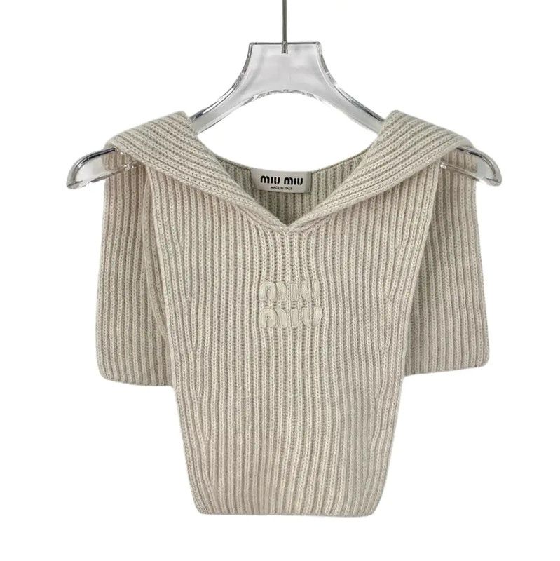Miu Miu Miu Miu Light Brown Wool Pullover Sweater 0089 Size ONE SIZE - 1 Thumbnail