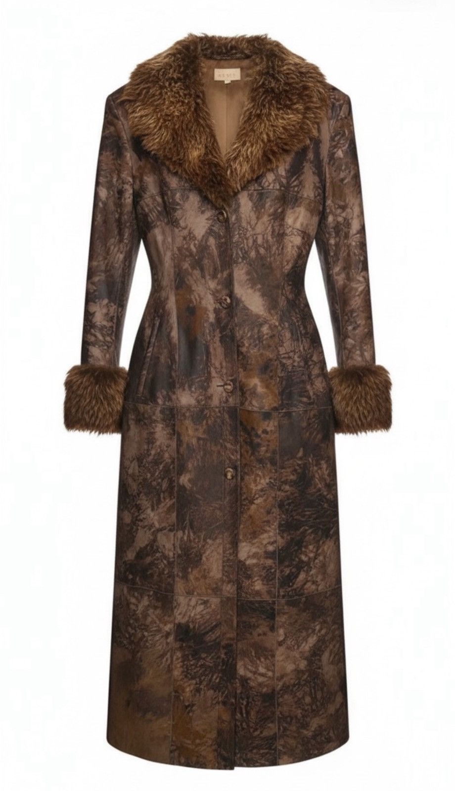 Other Italian vintage full length faux fur marble print coat Size M / US 6-8 / IT 42-44 - 1 Thumbnail