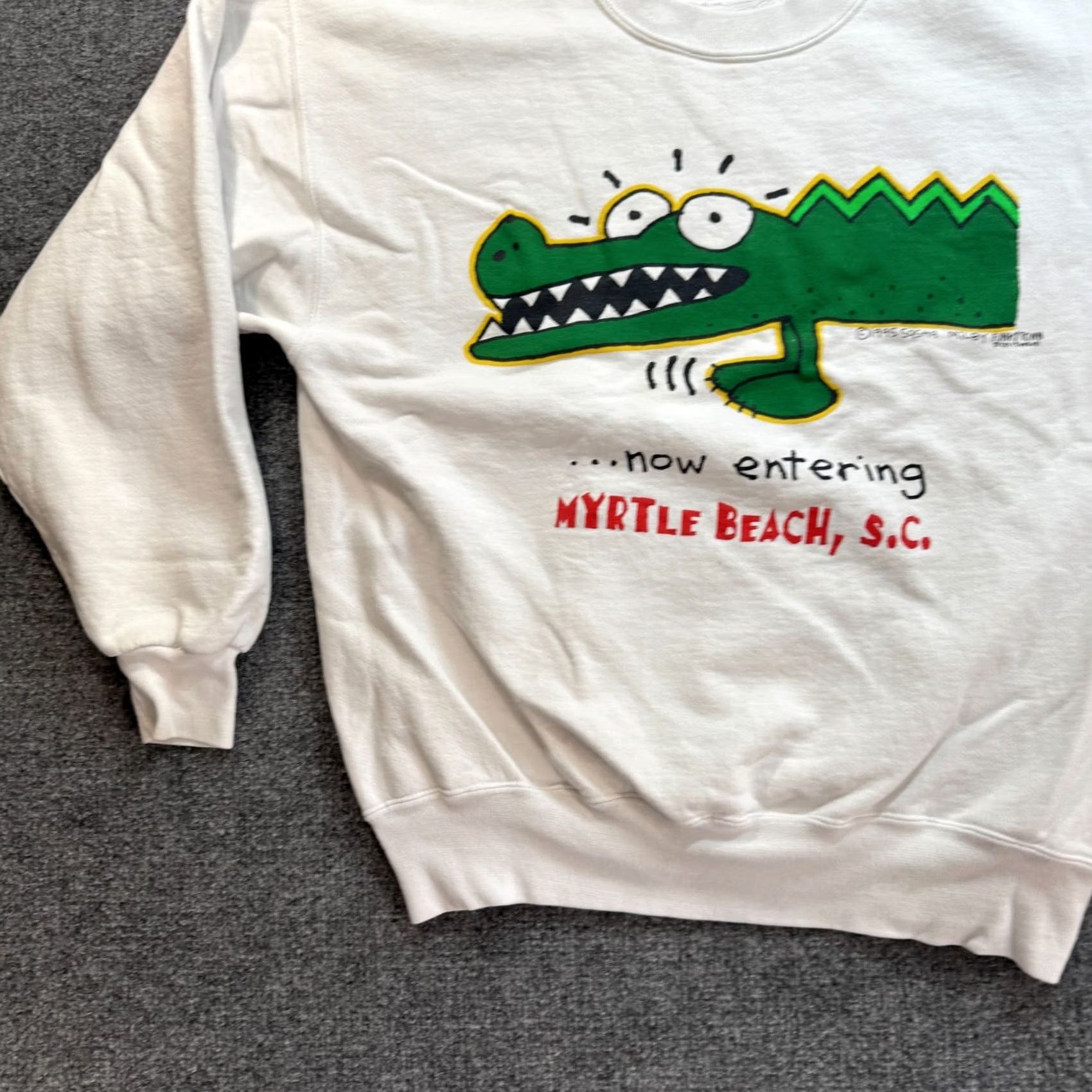 Jerzees VINTAGE JERZEES Sweatshirt Large White 80s 90s Wrap around Size US XL / EU 56 / 4 - 3 Thumbnail