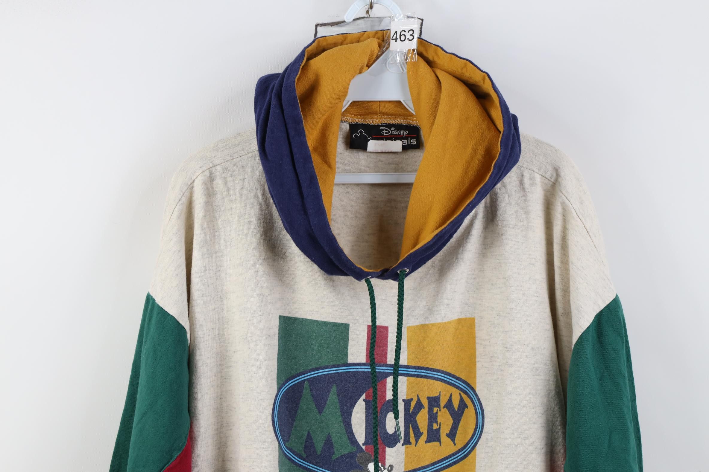 Disney Vintage 90s Disney Block Mickey Mouse Hoodie T-Shirt USA Size US L / EU 52-54 / 3 - 2 Thumbnail