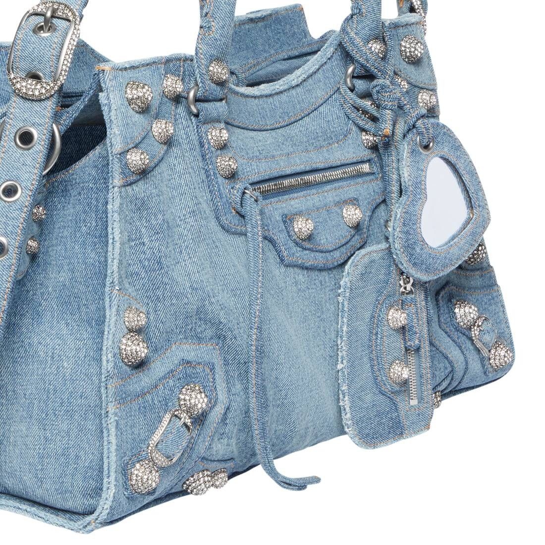 Balenciaga o1mt1gz0125 Size: OS / Neo Cagole City Handbag Denim Blue Size ONE SIZE - 7 Thumbnail