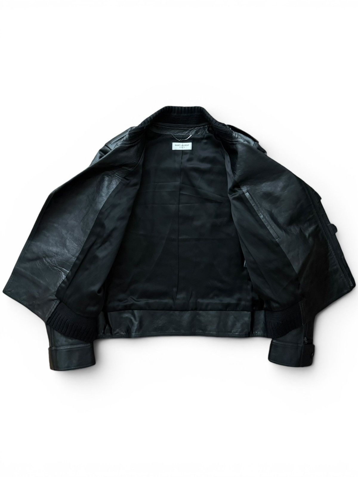 Saint Laurent Paris Saint Laurent Paris FW17 Lambskin Moto Bomber Jacket Size US M / EU 48-50 / 2 - 5 Thumbnail