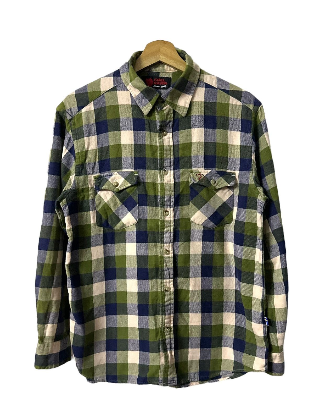Fjallraven × Vintage Fjällräven Double Pocket Flannel L/S Button Up Size US M / EU 48-50 / 2 - 1 Thumbnail