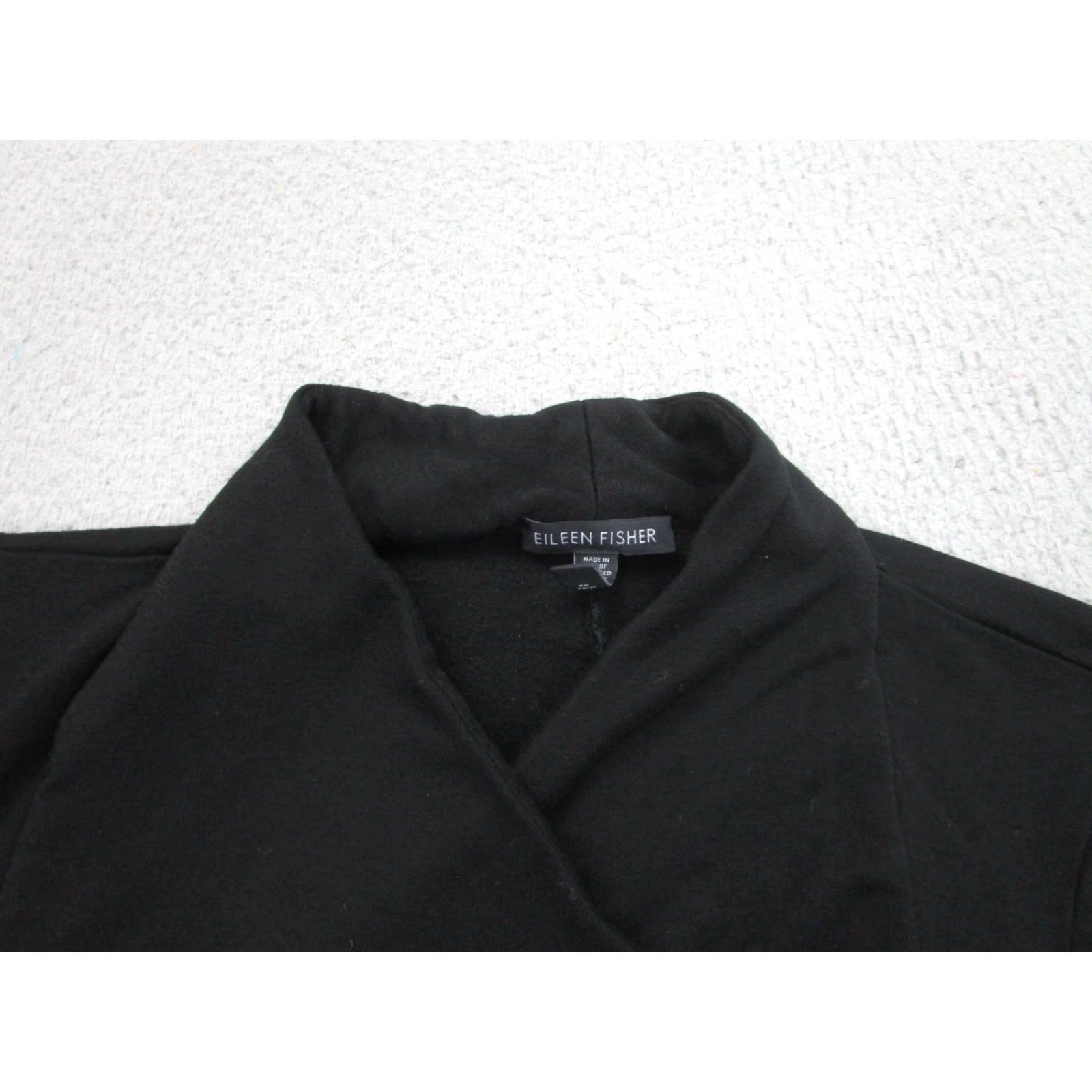 Eileen Fisher Eileen Fisher Jacket Womens Medium Black Stretch Asym Zip Front Moto Collar Size M / US 6-8 / IT 42-44 - 2 Thumbnail
