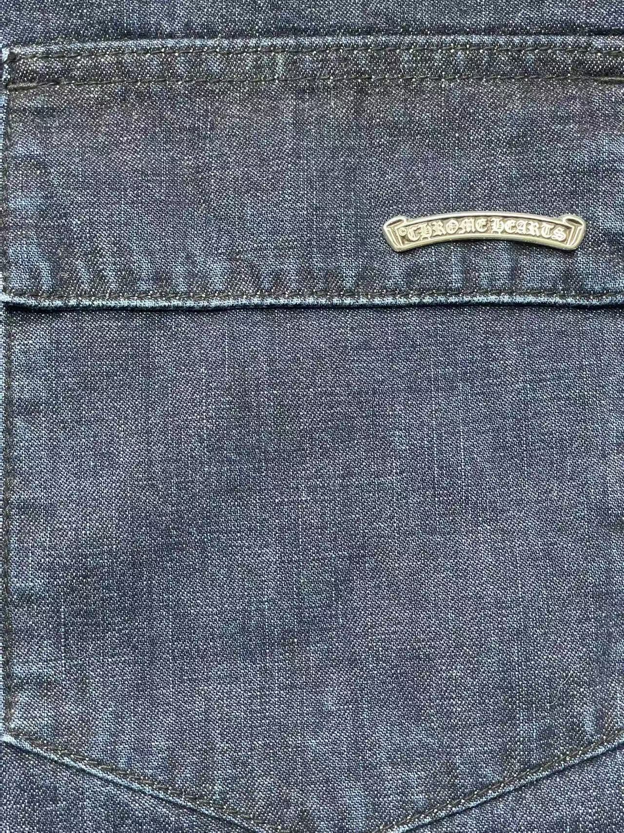 Chrome Hearts Chrome Hearts Blue Script Padded Denim Jacket Size US XXL / EU 58 / 5 - 7 Thumbnail