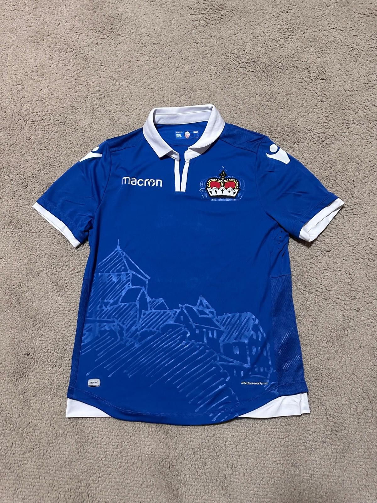 Macron LIECHTENSTEIN 2018/19 HOME FOOTBAL SHIRT SOCCER JERSEY sz M Size US M / EU 48-50 / 2 - 1 Thumbnail