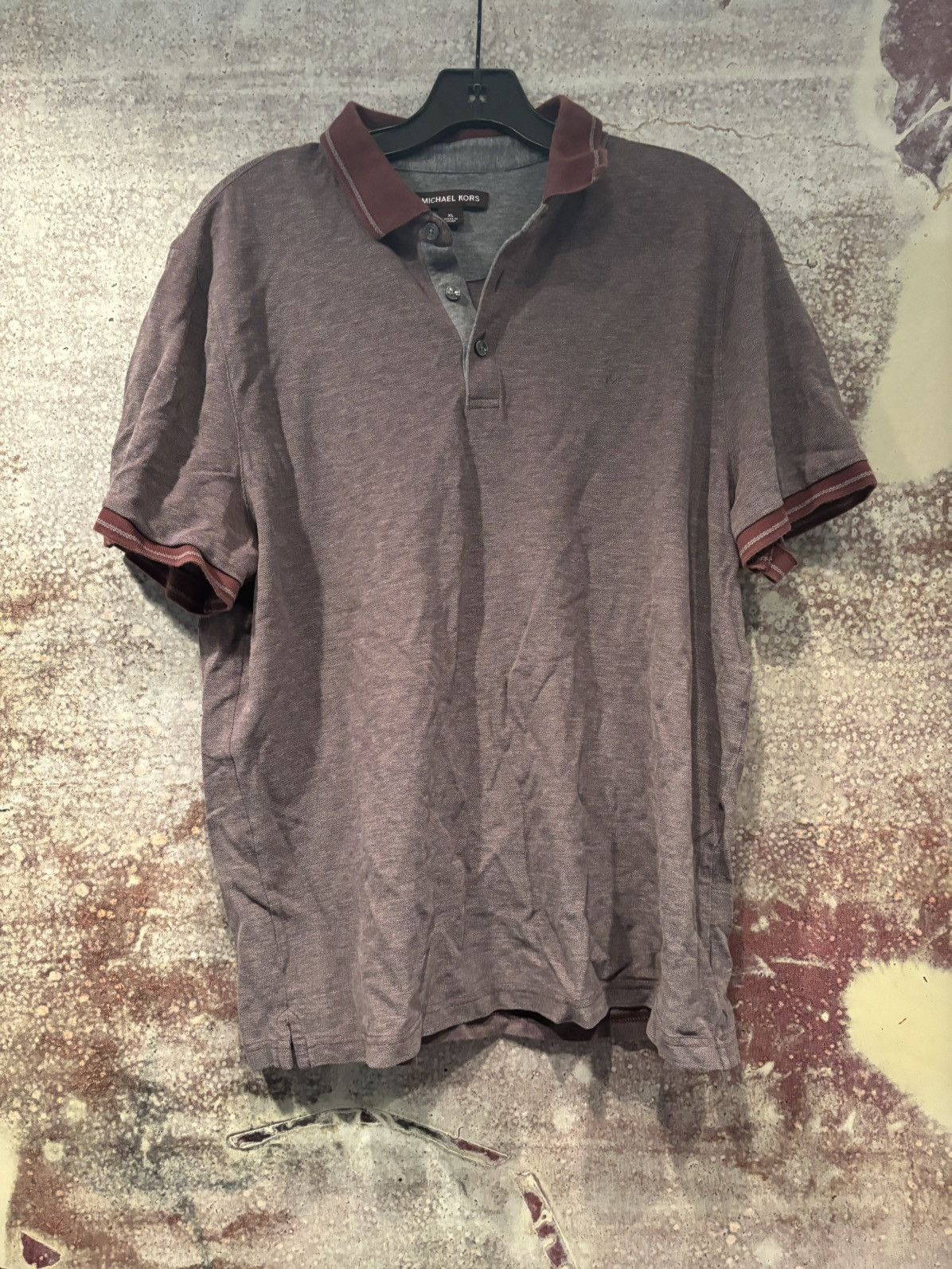 Michael Kors Michael Kors XL Polo Shirt Grey with Brown Highlights Size US XL / EU 56 / 4 - 1 Thumbnail