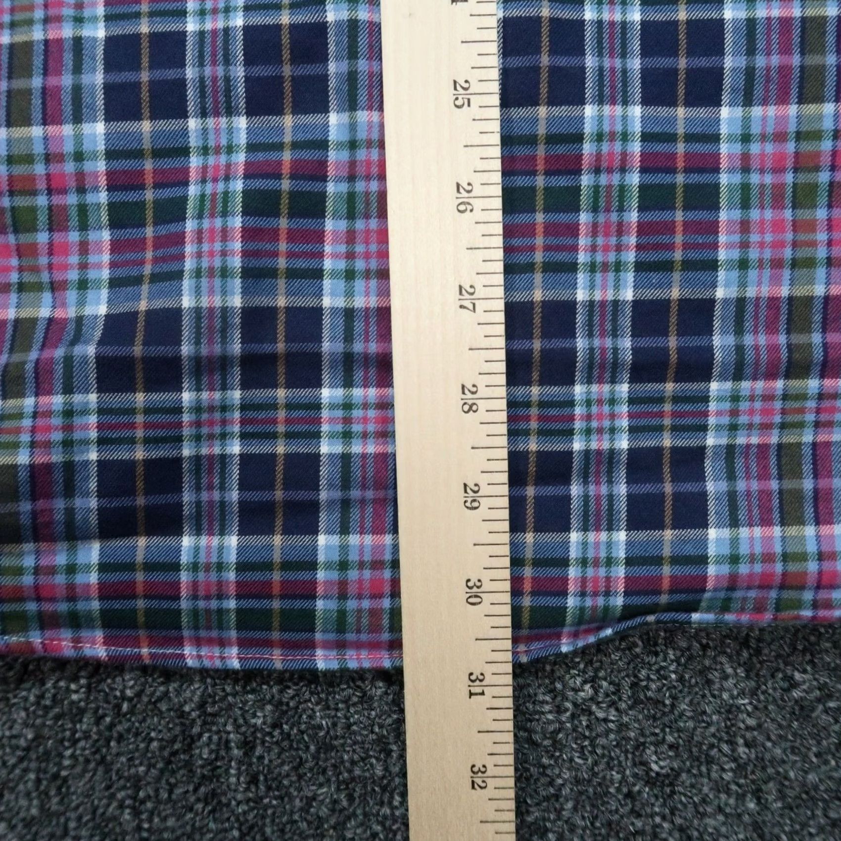 Polo Ralph Lauren Polo Ralph Lauren Shirt Men Large Blue Plaid Button-Up Cotton Polyester Tumbled Regular Fit Casual Mens Size US L / EU 52-54 / 3 - 7 Thumbnail