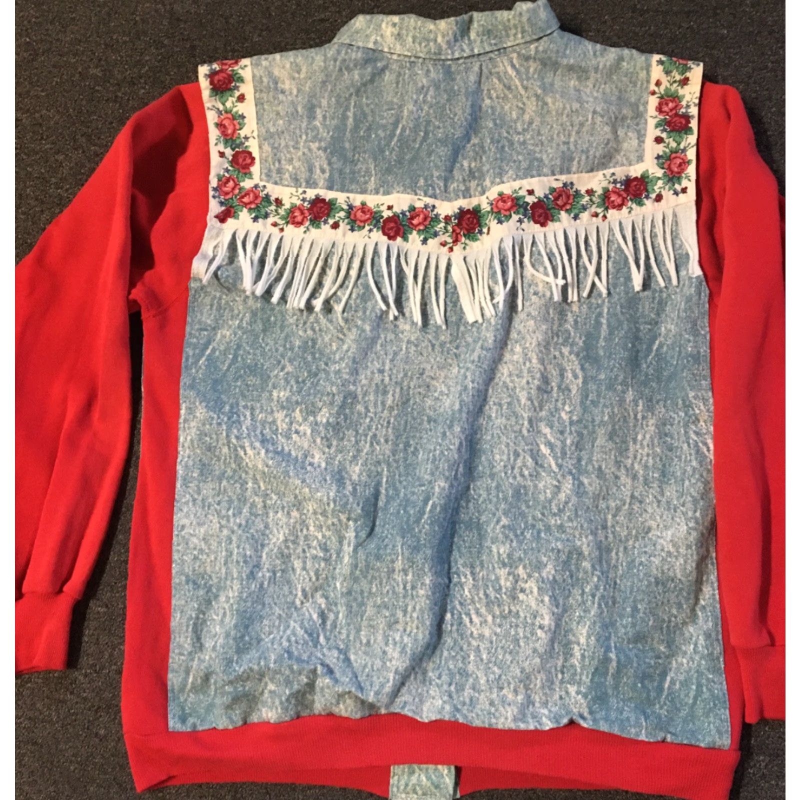 Hanes VINTAGE Hanes Denim Flowers Cardigan Sweatshirt XL USA Western Native Grunge 80s 90s Men's Regular Red Floral Open Front Cardigan Sweatshirt Hawaii? Size US XL / EU 56 / 4 - 6 Thumbnail