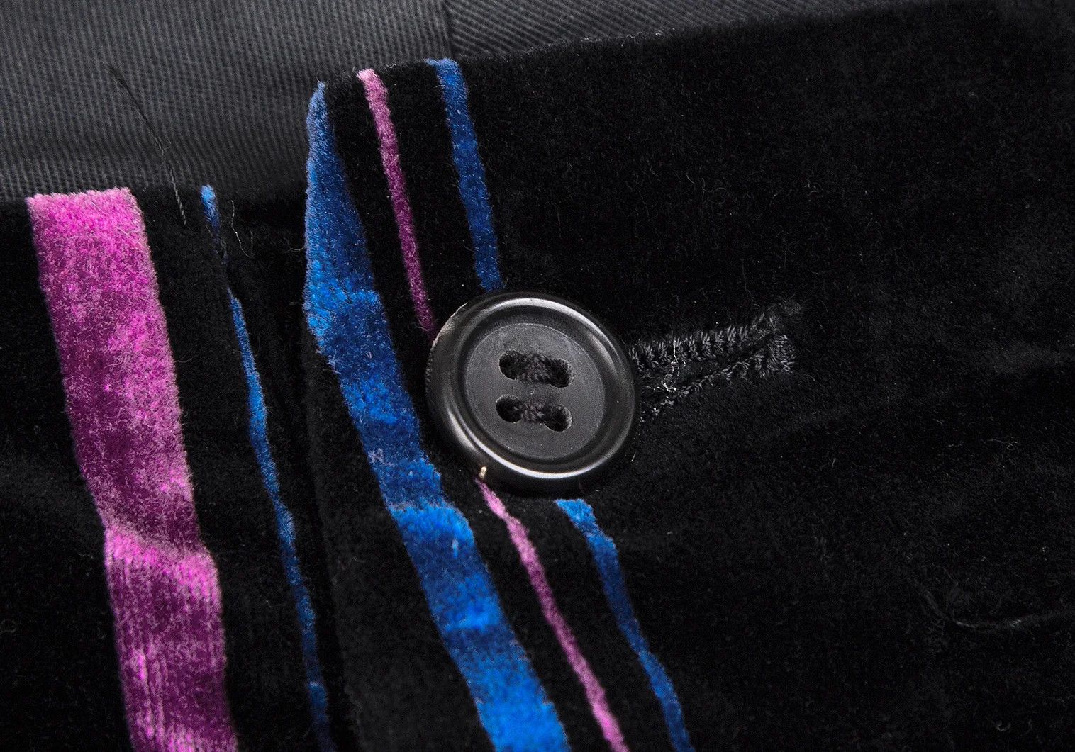 Yohji Yamamoto Yohji Yamamoto Velvet Multi-Stripe Tapered Pants Size US 30 / EU 46 - 4 Thumbnail