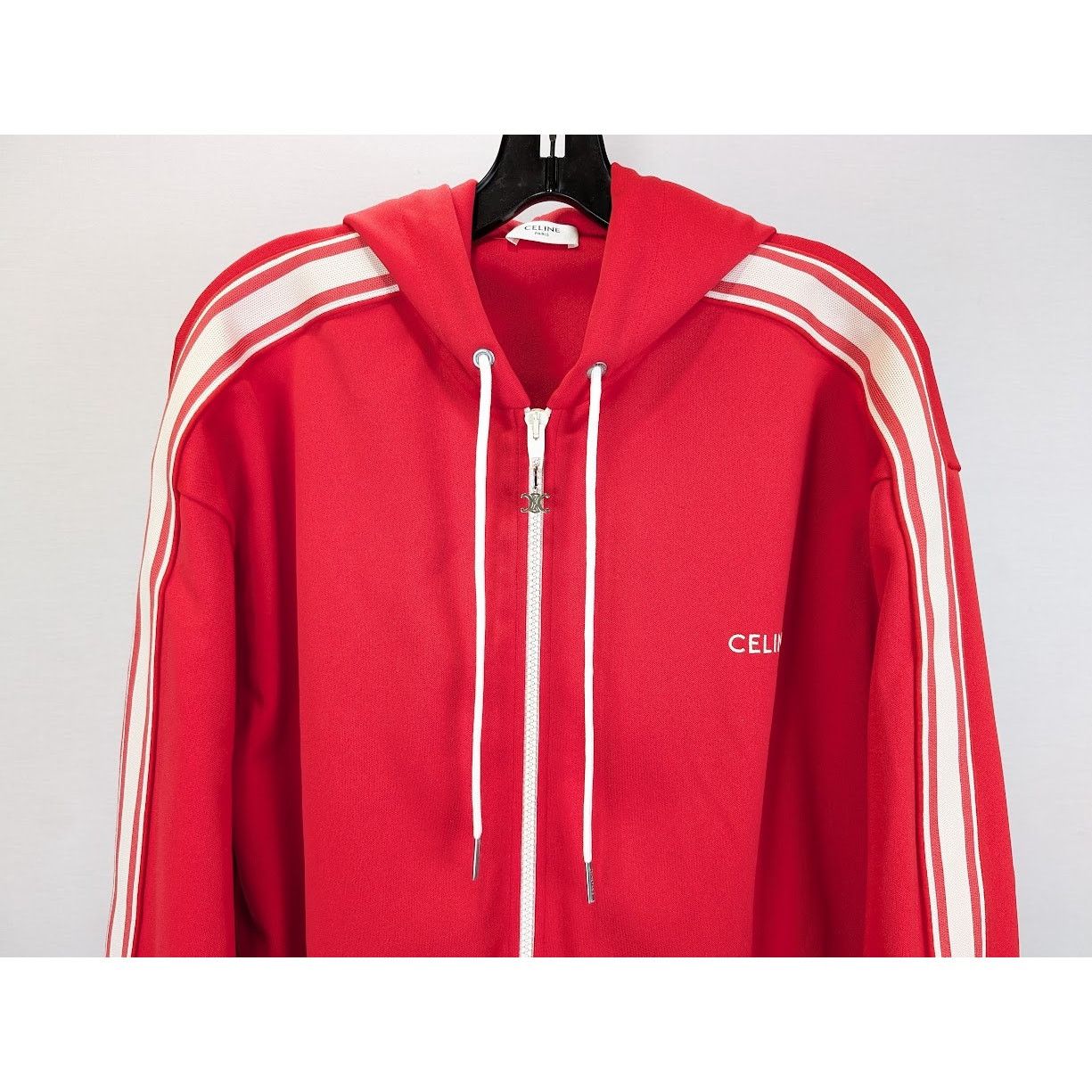 Celine o1rshd1 Zip Hoodie in Red Size US M / EU 48-50 / 2 - 5 Thumbnail