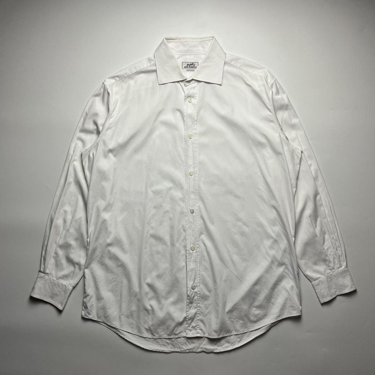 Hermes Hermès White Button Down Shirt Size US XL / EU 56 / 4 - 1 Thumbnail
