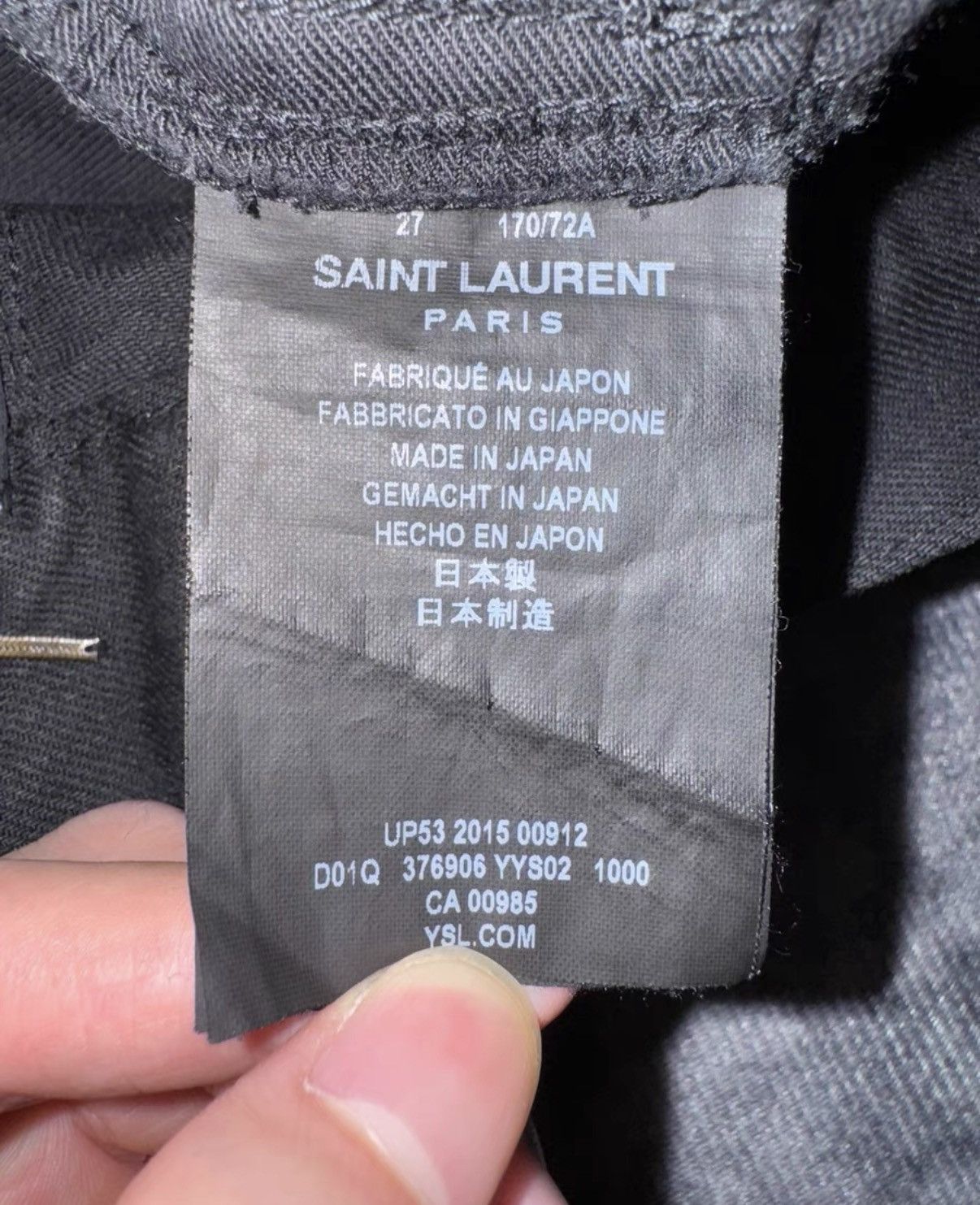 Saint Laurent Paris Saint Laurent (SLP) 16SS Stretch Skinny Basic Denim Jeans Size US 27 - 6 Thumbnail