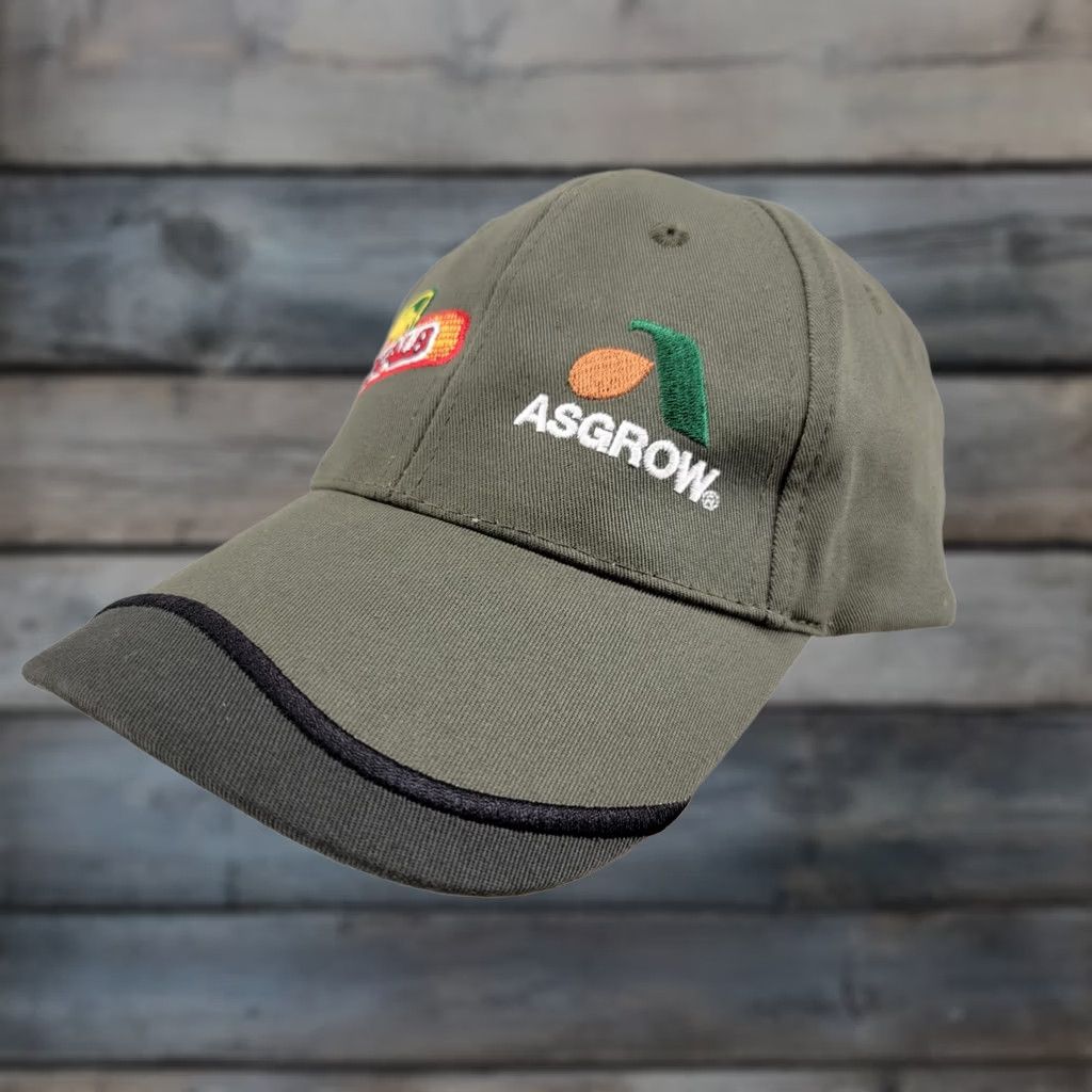 Olive K-Products Dekalb Asgrow Cap Hat Solid Olive Drab Agriculture Logo Adjustable Strap Baseball Cap Men One Size Green Canvas Cotton Cap Size ONE SIZE - 1 Thumbnail