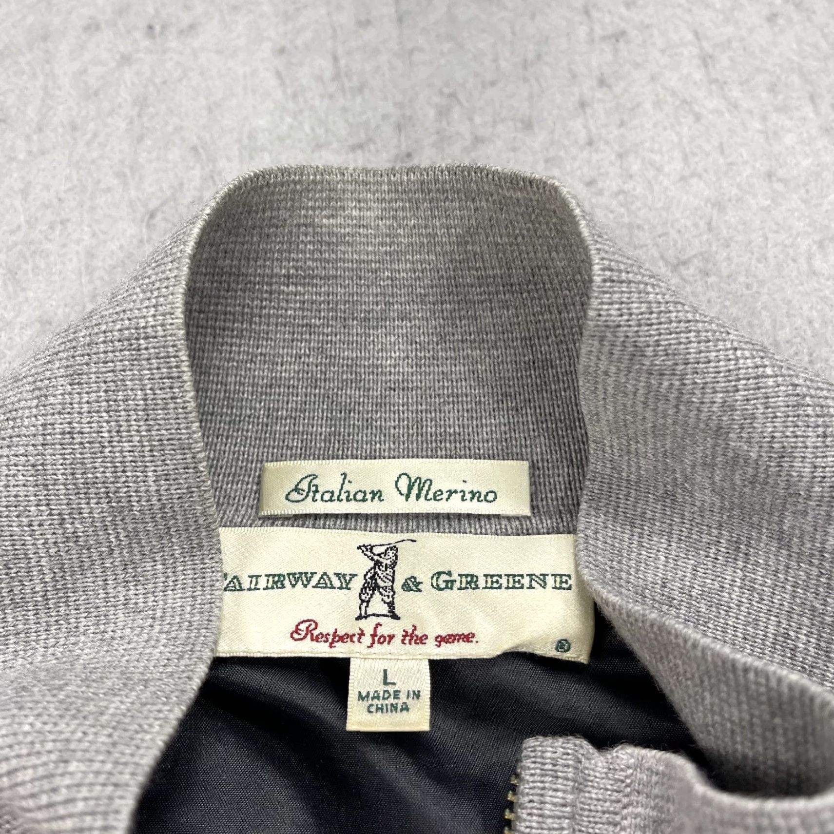 Vintage Fairway & Greene Golf Sweater Mens Large Gray 1/4 Zip Troon North Merino Wool Mock Neck Pullover Size US L / EU 52-54 / 3 - 4 Thumbnail