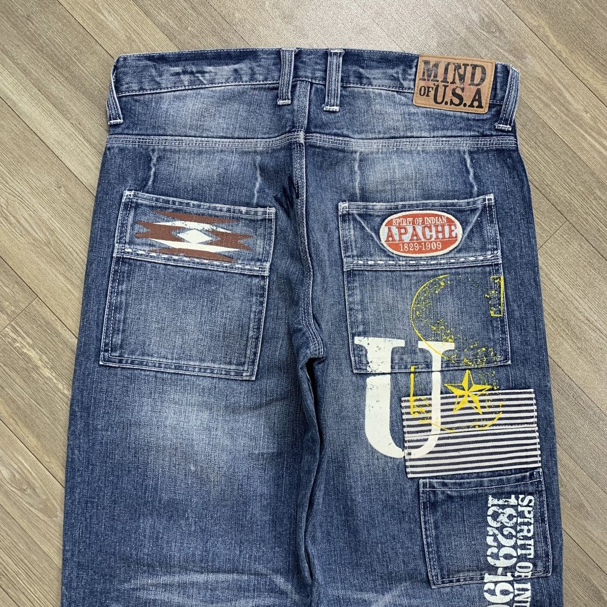 14th Addiction × If Six Was Nine × Japanese Brand Mind Of USA Patchwork Boro Distressed Double Knee Pants Size US 33 - 10 Thumbnail