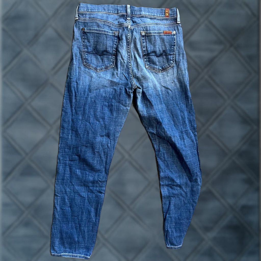 7 For All Mankind VINTAGE 7 For All Mankind Womens Josefina Distressed Skinny Jeans Size 26 Blue Female Size 26" / US 2 / IT 38 - 1 Thumbnail