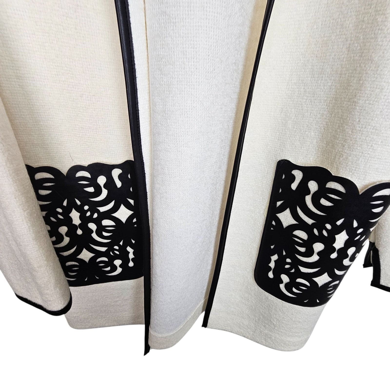 Chicos Chicos Womens Boiled Wool Jacket Sweater Cardigan Topper M Size M / US 6-8 / IT 42-44 - 3 Thumbnail