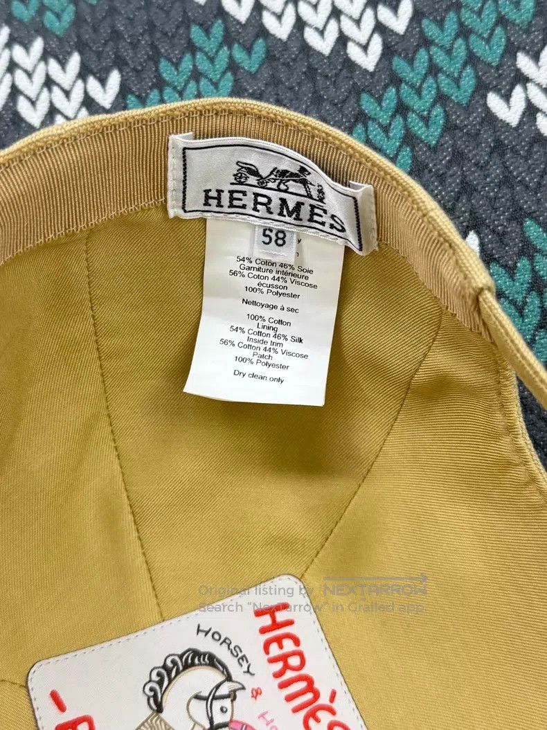 Hermes Hermes size 58 Khaki Pig Nose Shell Baseball Cap Size ONE SIZE - 7 Thumbnail