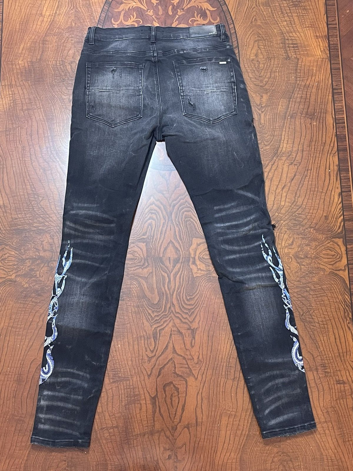 Amiri AMIRI BANDANNA FLAME JEAN MPRH093 Size US 33 - 2 Thumbnail