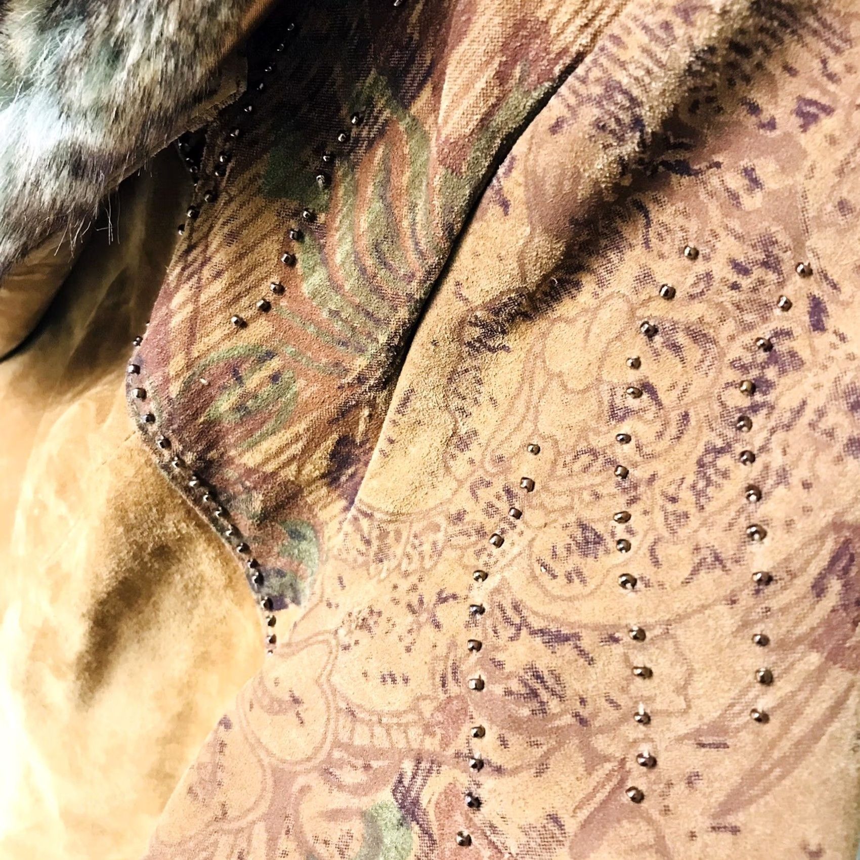 Coldwater Creek VINTAGE Coldwater Creek Women Leather Jacket Beaded Faux Fur Collar Camel Brown M Size M / US 6-8 / IT 42-44 - 3 Thumbnail