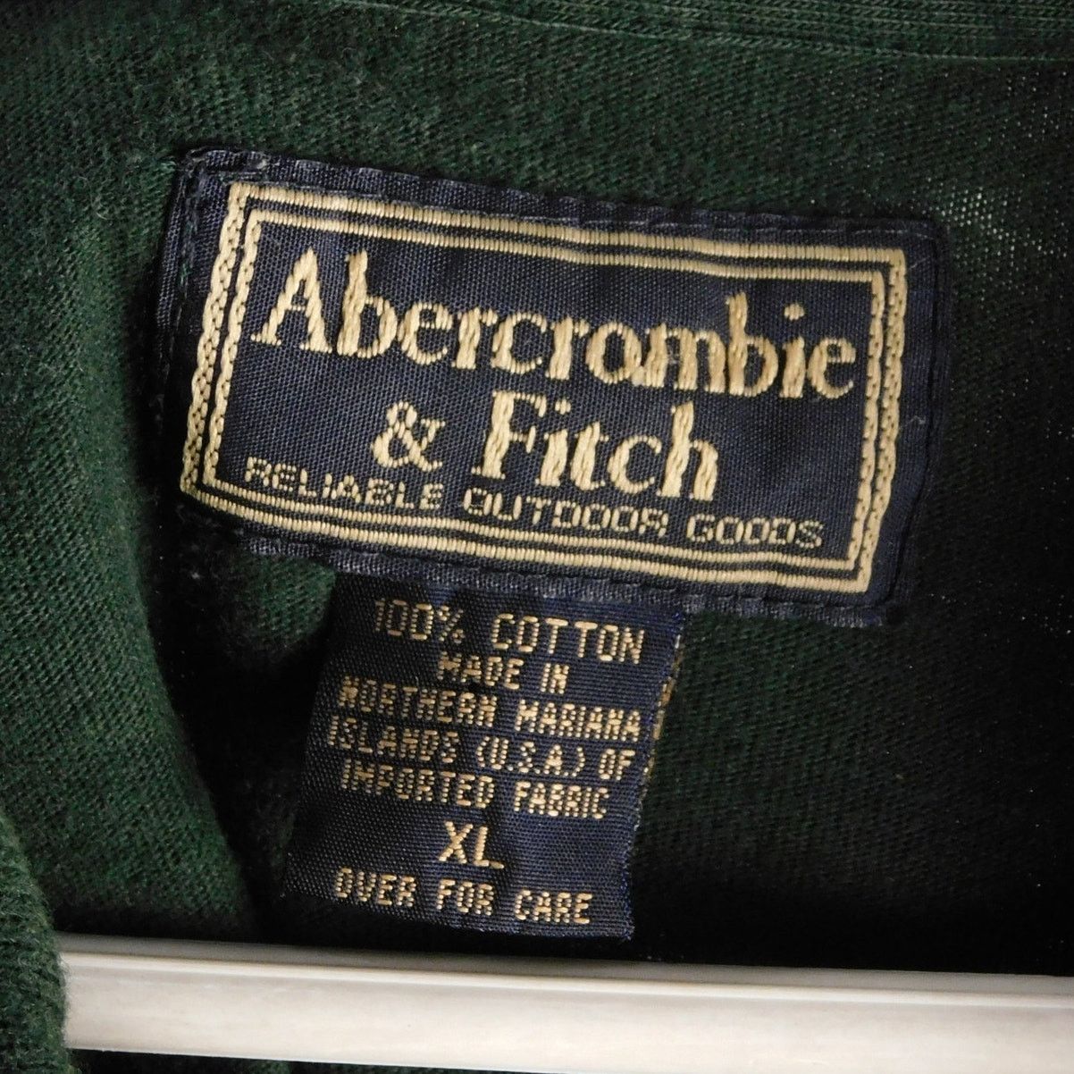 Abercrombie & Fitch 90s A&F Long Sleeve Polo Shirt Forest Green Size XL USA Made Size US XL / EU 56 / 4 - 3 Thumbnail