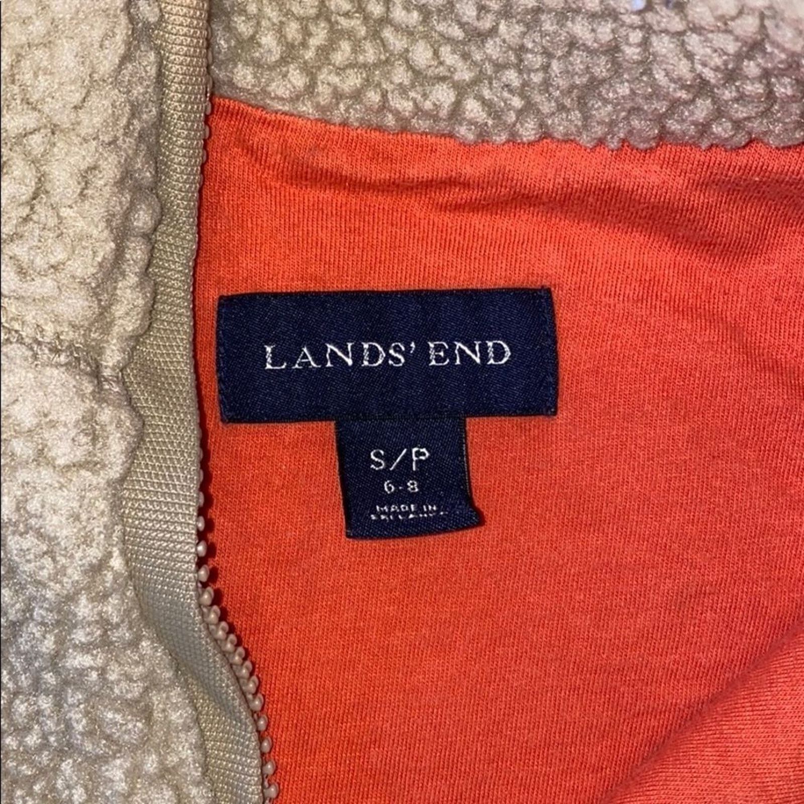 Other Land's End neutral tan faux shearling quarter zip | Sz S Size S / US 4 / IT 40 - 3 Thumbnail