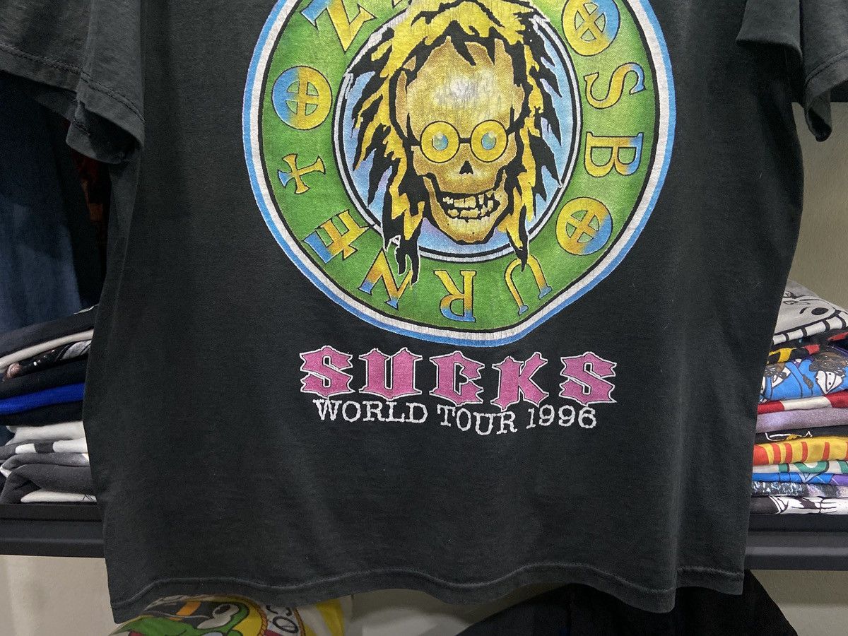 Band Tees Vintage 90s OZZY OSBOURNE Heavy Metal TOUR TShirt Size US XL / EU 56 / 4 - 3 Thumbnail