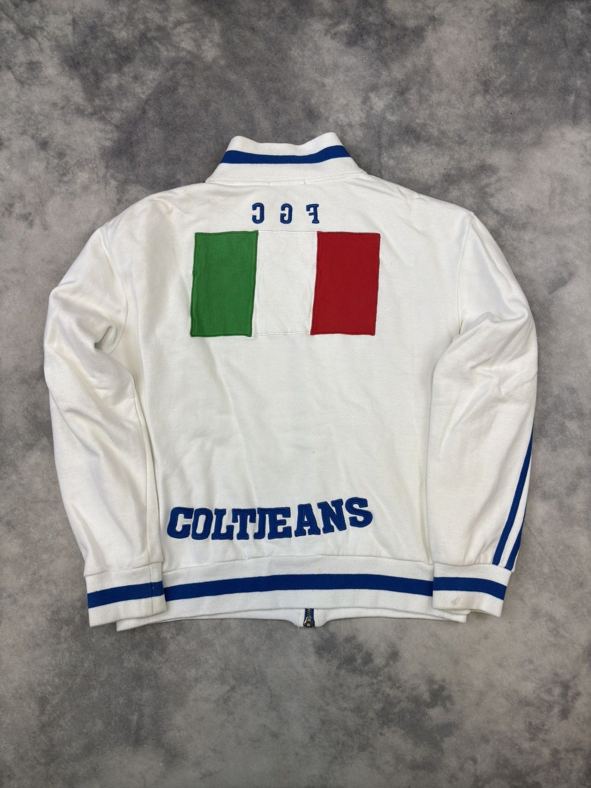 Vintage Italy Fiat Embroidered Big Logo Italia Zip Up Track Jacket Size US M / EU 48-50 / 2 - 2 Thumbnail